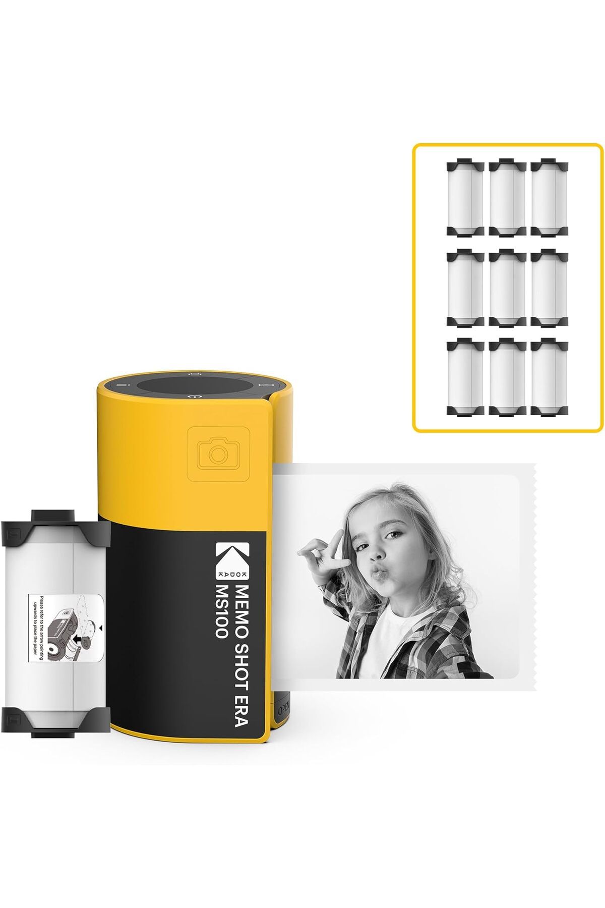Kodak Memo Shot ERA Çocuk Anında Fotoğraf Makinesi ve Fotoğraf Etiket Yazıcısı