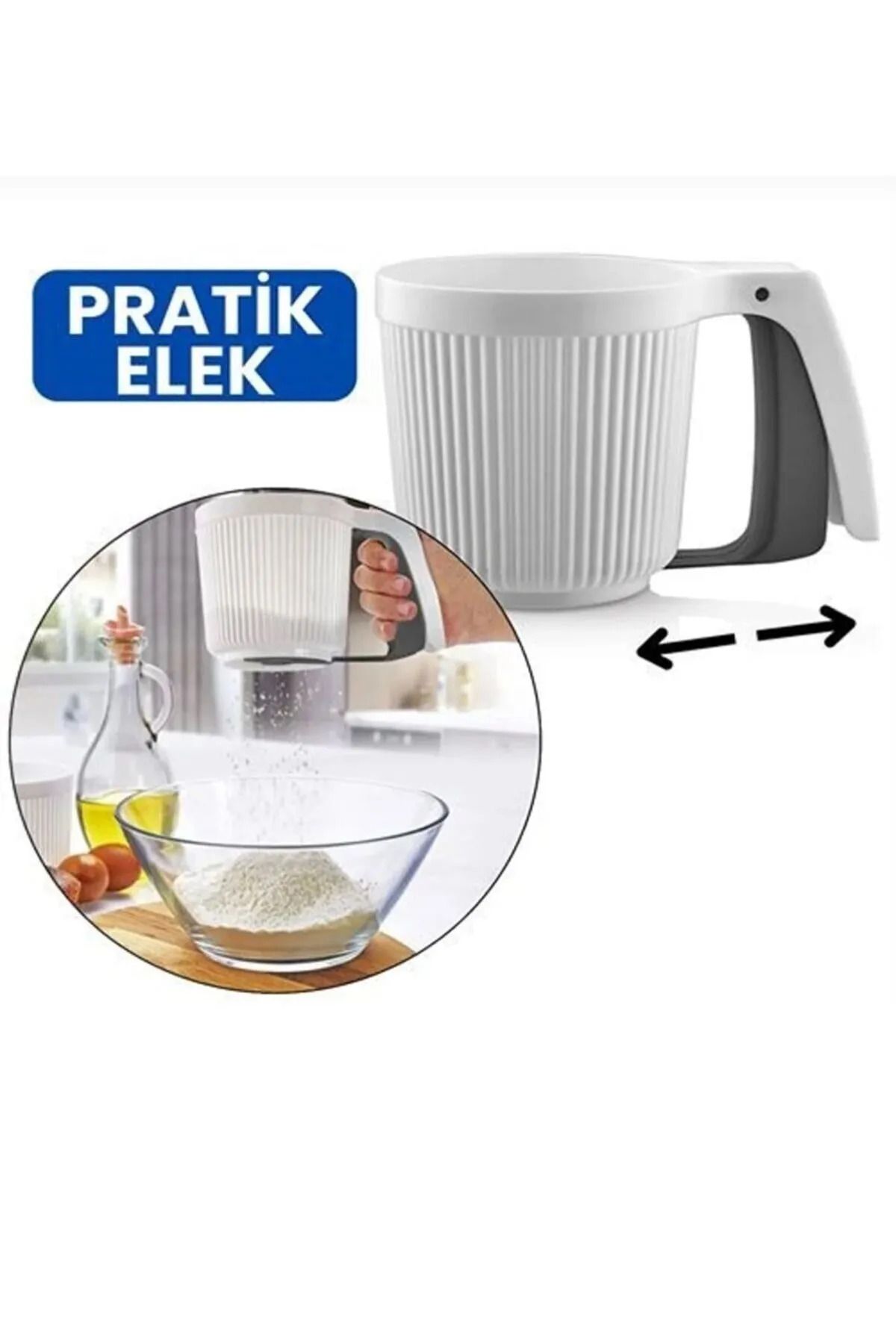 Rotanev-New Generation Practical Latch Plastic Multi-Purpose Flour and Powdered Sugar Sieve Practical Flour Sieve 3