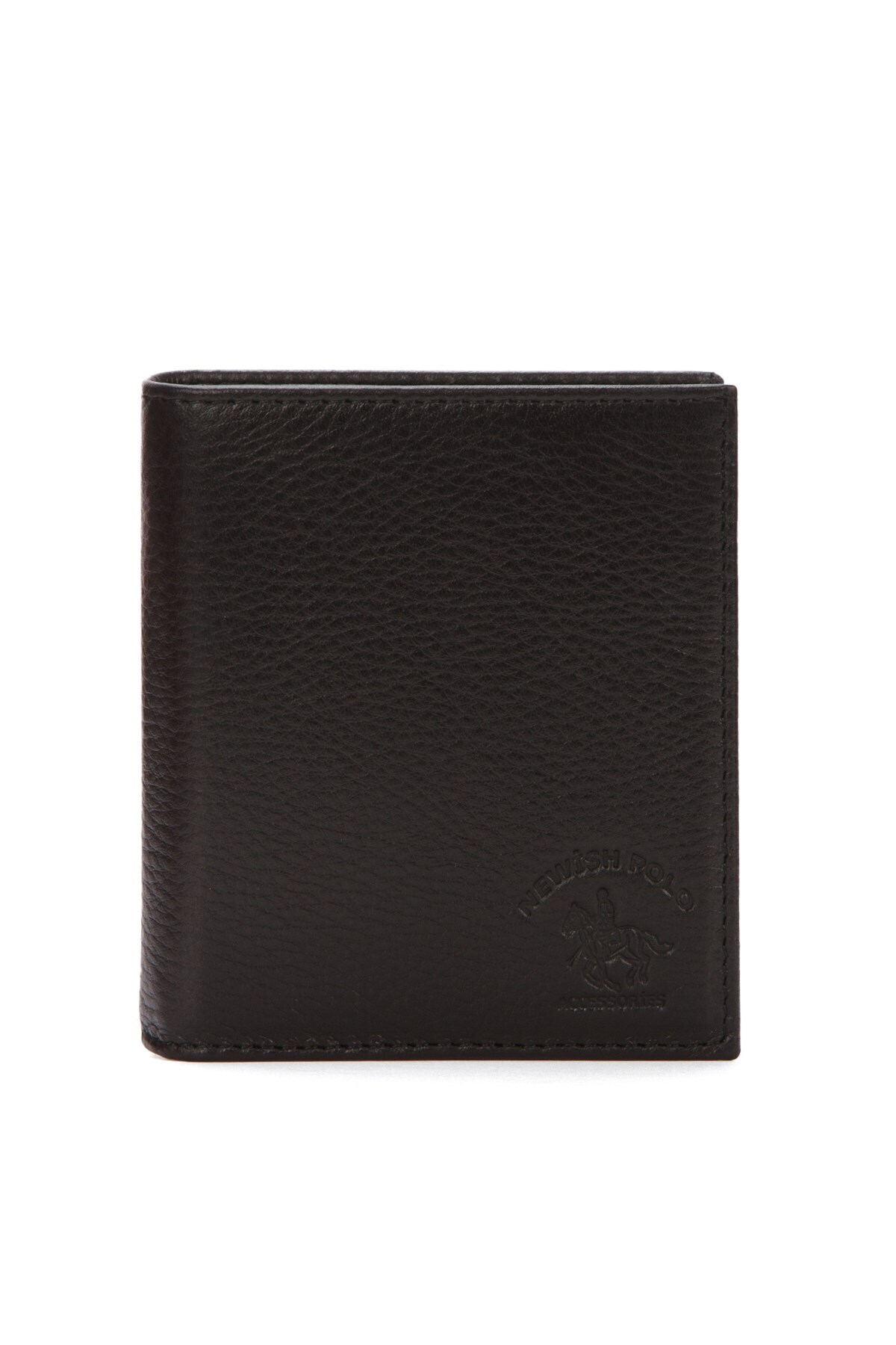 Newish Polo-Men's Genuine Leather Card Holder and Wallet - Black 5