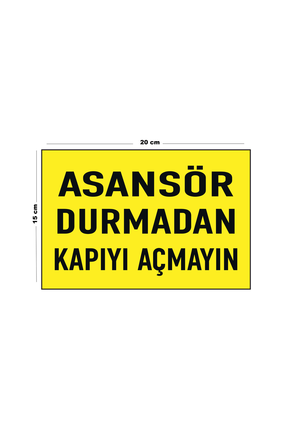 Lucena-Metal Elevator Do Not Open the Door Without Stop 15 cm X 20 cm Warning Sign Direction Sign 1