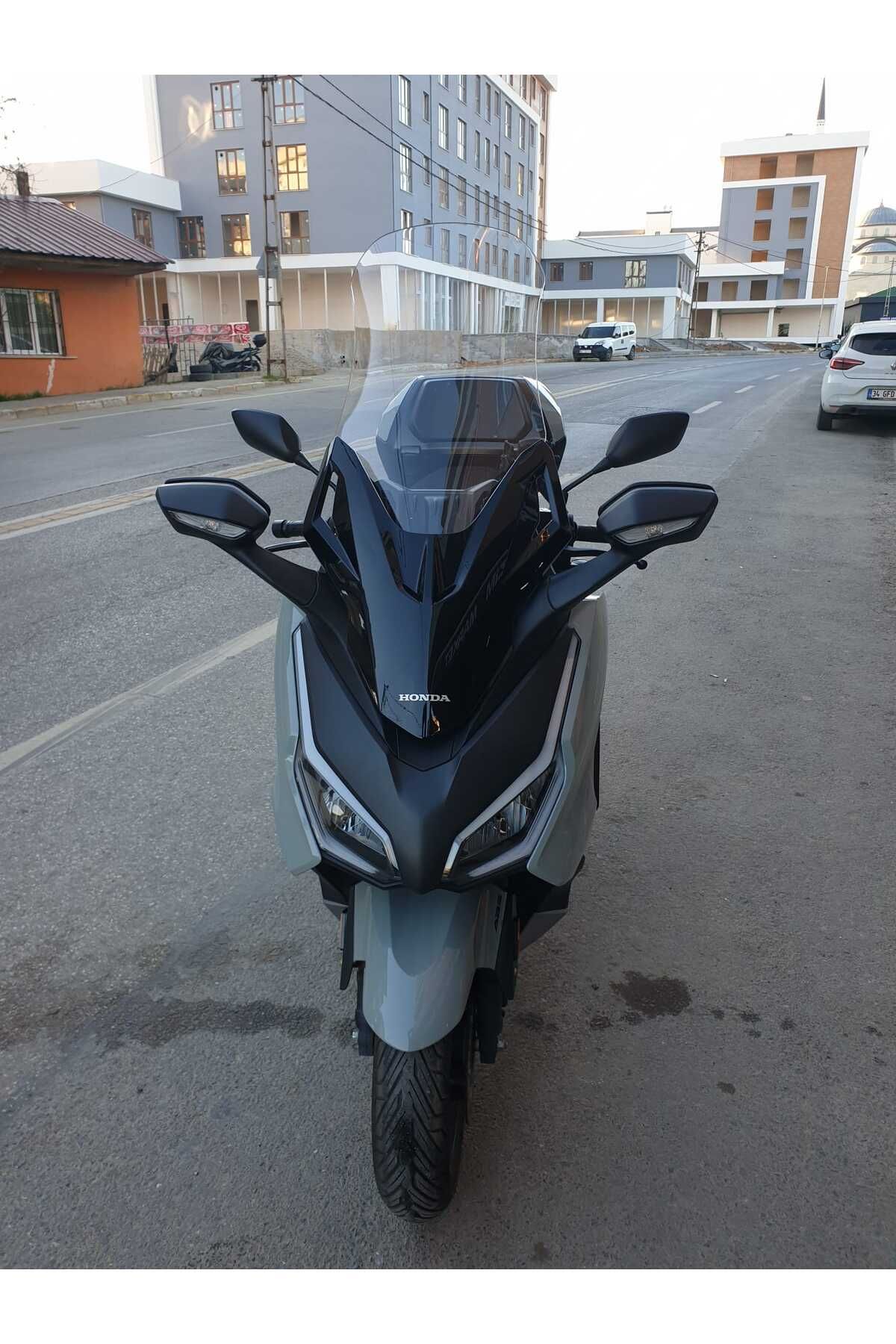 Honda Forza 250 Siperlik Ön Cam 2021-2025 Model 63cm Şeffaf Renkli 4mm UZUN CAM
