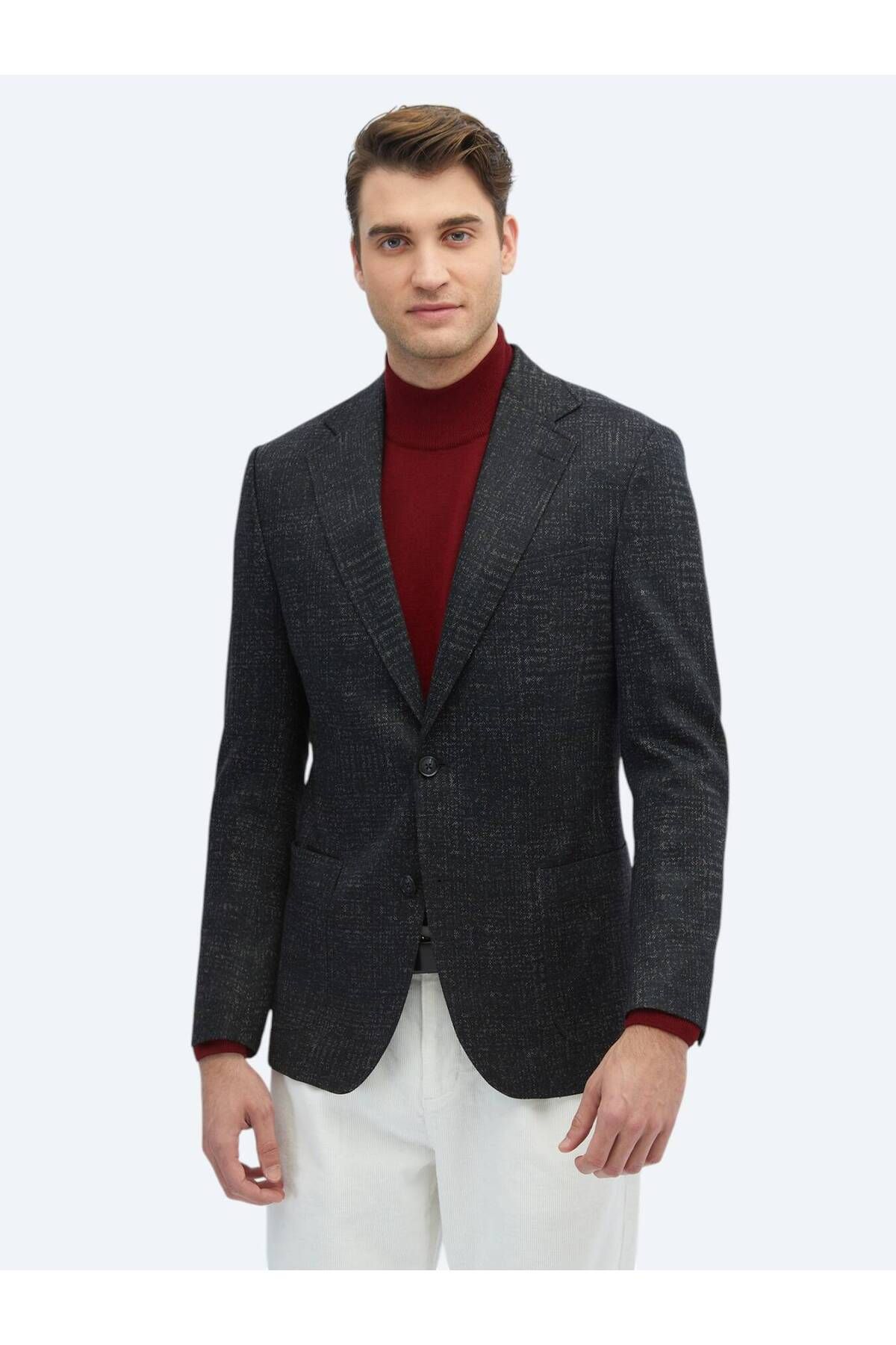 Kip Gemusterte Strickjacke Aus Wollmischung Im Comfort Fit für Damen - 46
