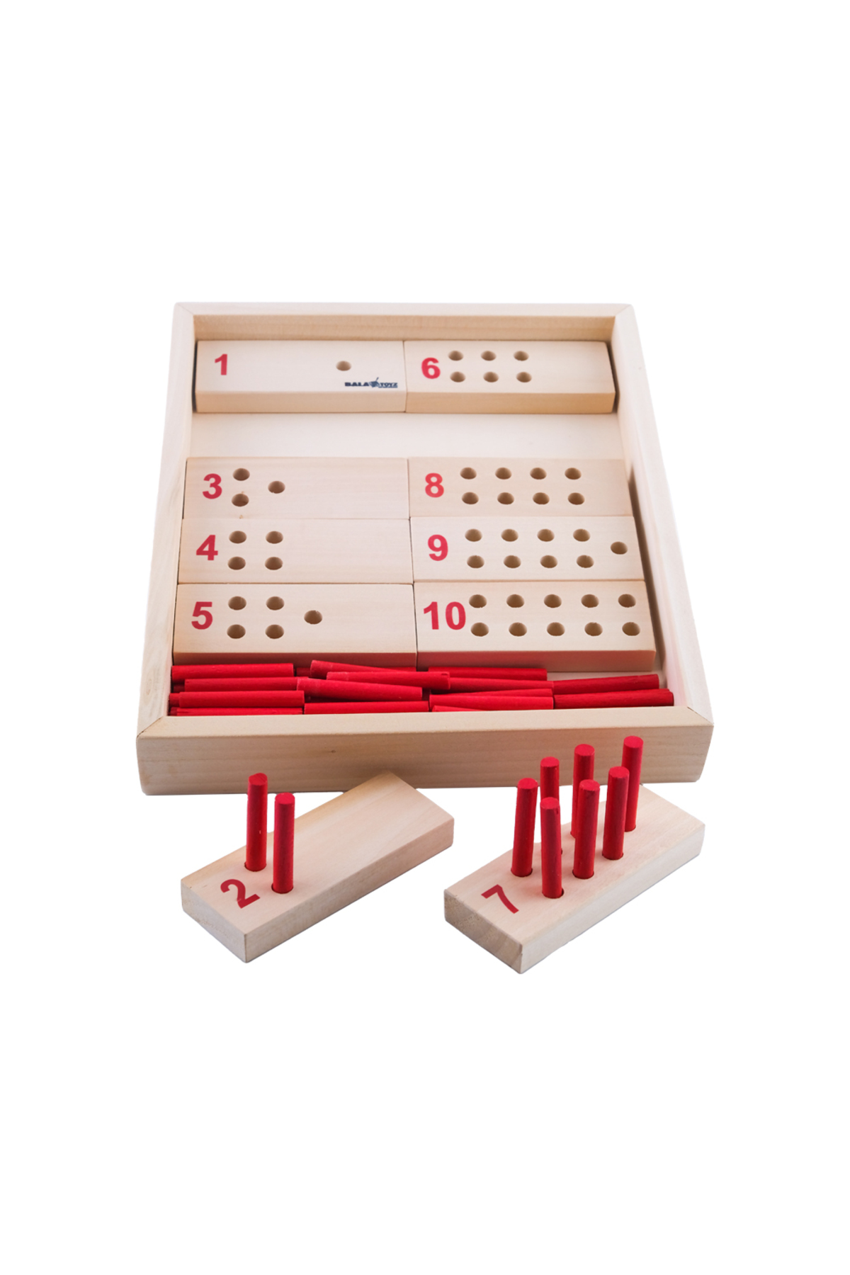 BALATOYZ Montessori Kırmızı Sayı Çubukları fotoğrafı 7 (önizleme)