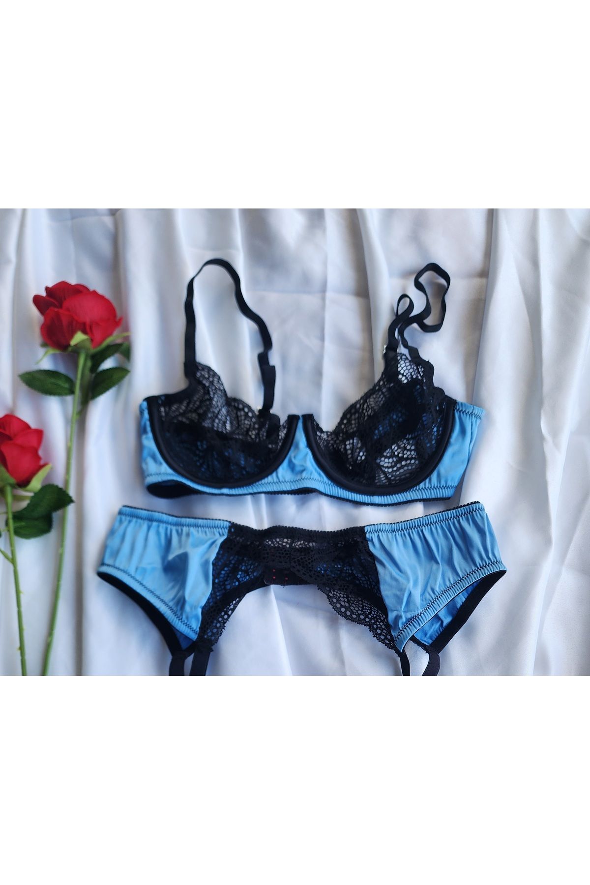 G&H UNDERWEAR-Blue Garter Suit 4