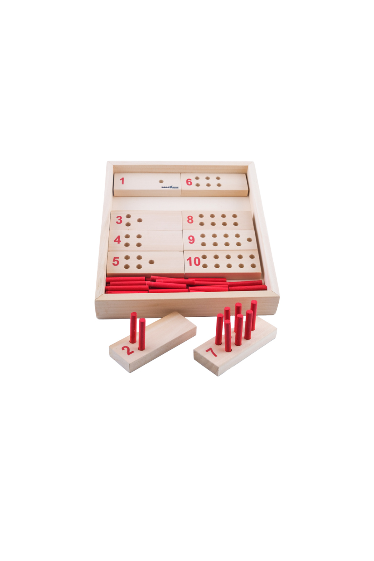 BALATOYZ Montessori Kırmızı Sayı Çubukları fotoğrafı 6 (önizleme)