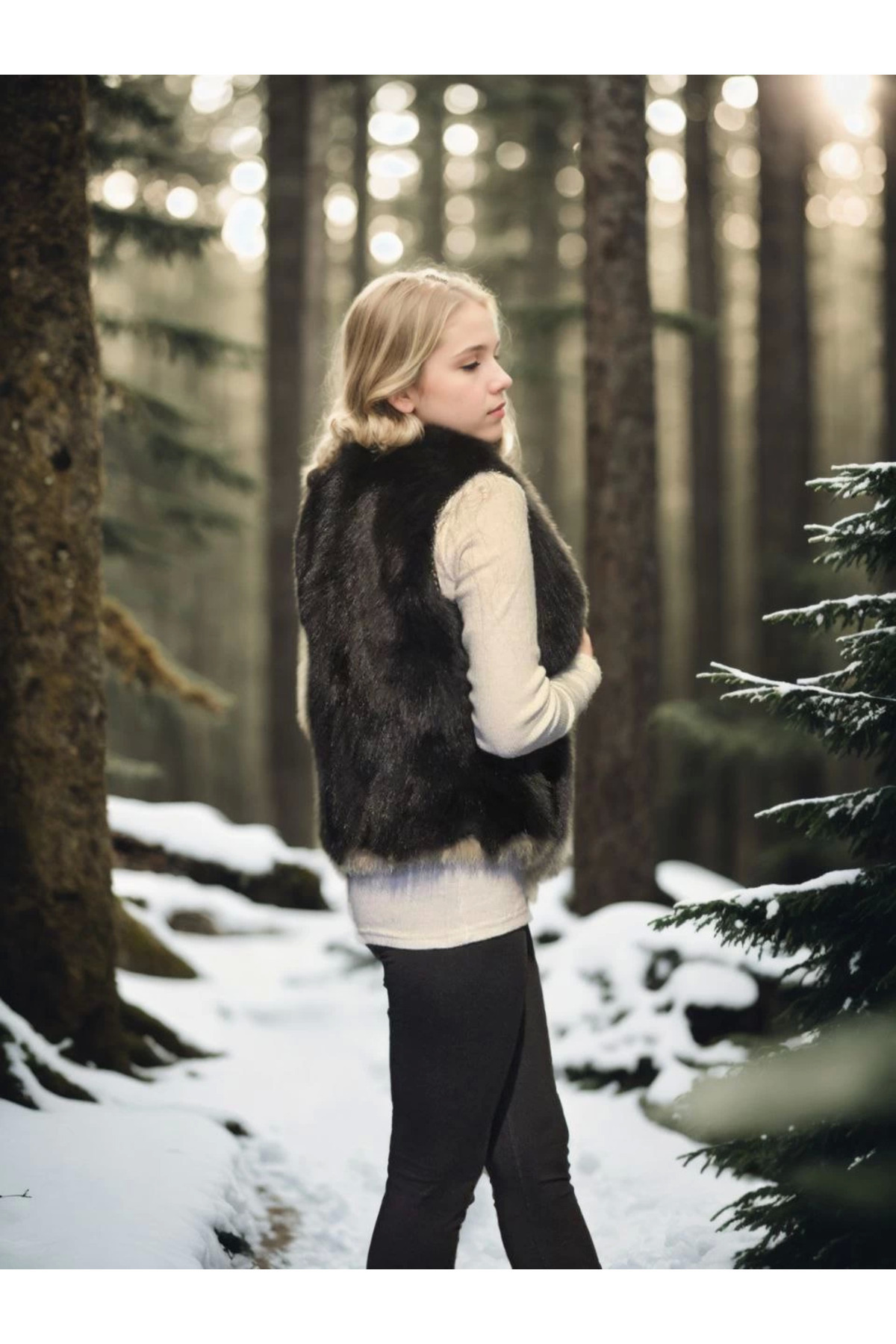 velmorafashion Kadın Kolsuz Fermuarlı Yelek - Siyah