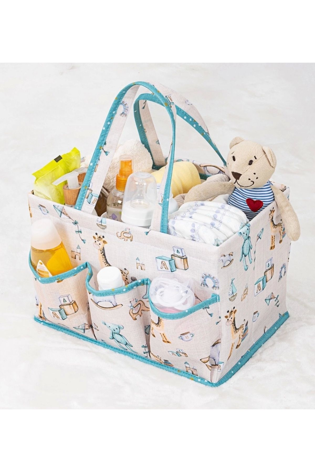 Nemere Baby Kullanımı Kolay Desenli Taşınabilir Bakım Çantası (yeşil)