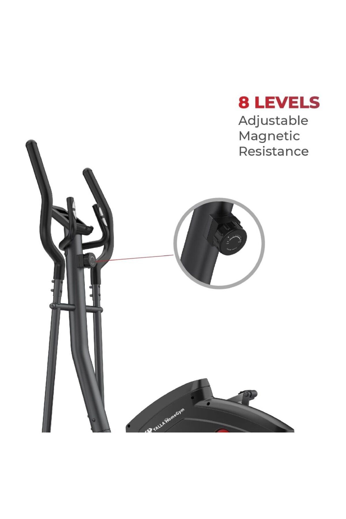 YALLA HomeGym-Elliptical Cross Trainer, Exercise Bike with Magnetic Resistance, 100KG Max User 2