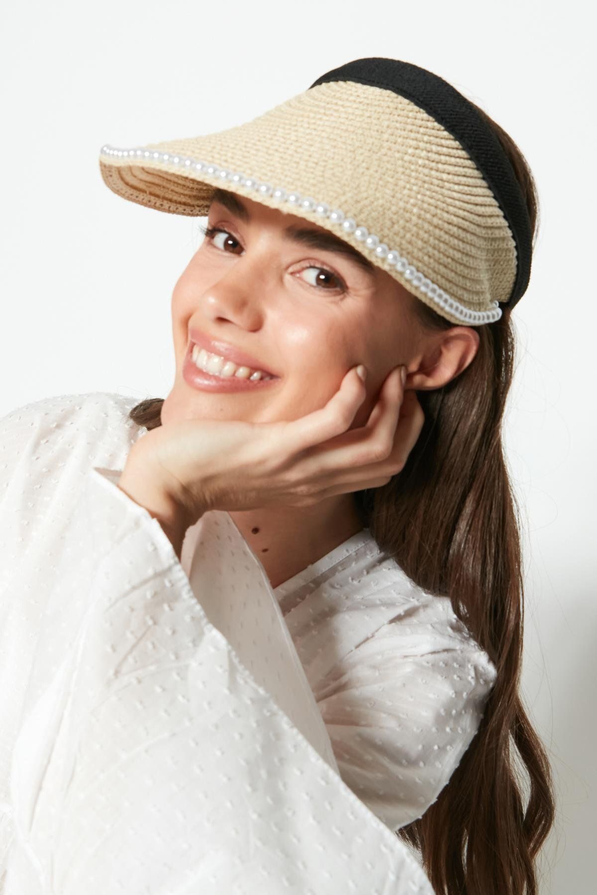 C&City-Visor Straw Beach Hat Y23730-42 Hellbeige 2