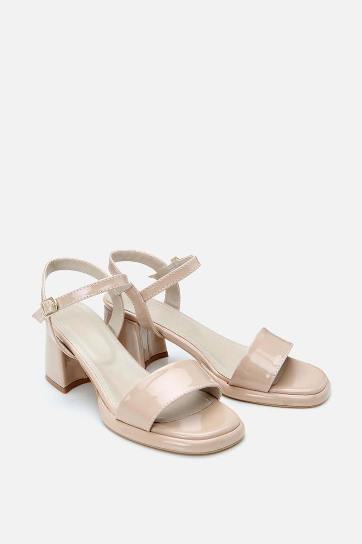 Yaya by Hotiç-Women's Beige Heeled Sandals 4