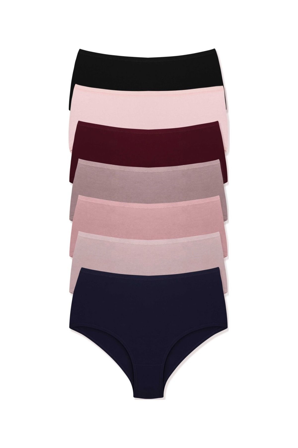 İNKO İÇ GİYİM-Women's High Waist Multicolor Set of 7 Panties 1