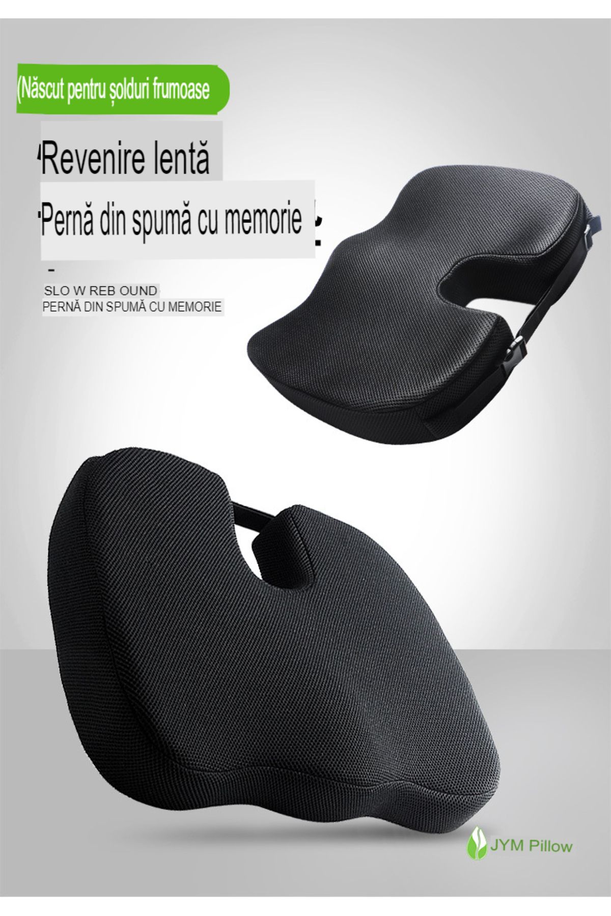 OEM-Perna ortopedica pentru sezut din spuma cu memorie 3D QFC023 Arvada ErgoSupport, dimensiuni 45x35x7 12