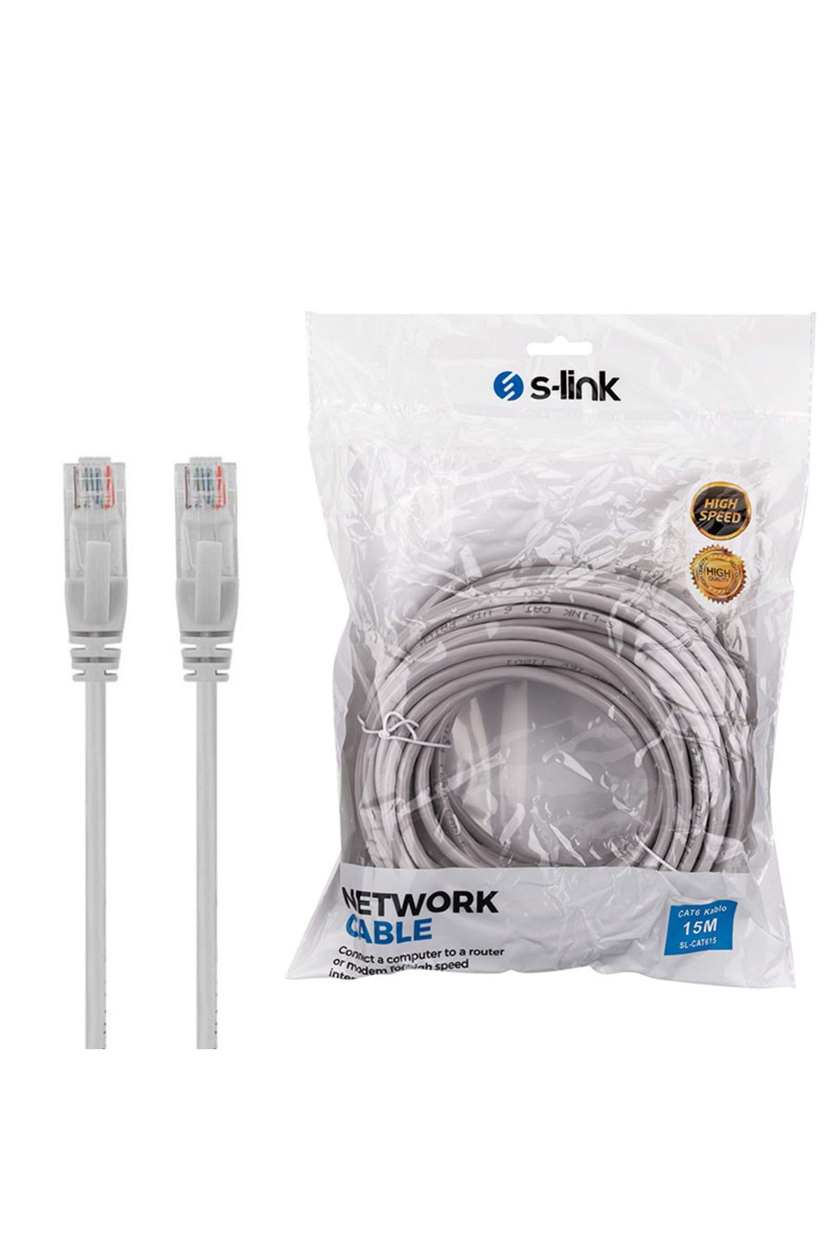 robotrend S-Link Sl-Cat615 Cat6 24Awg 15 Metre Patch Network Ethernet Kablo