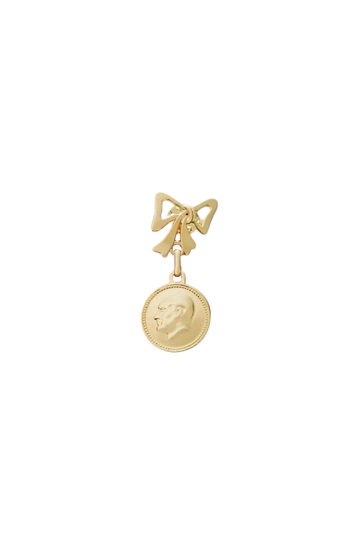 Atatürk Portrait Metal Lapel Badge with Ribbon 1 Piece