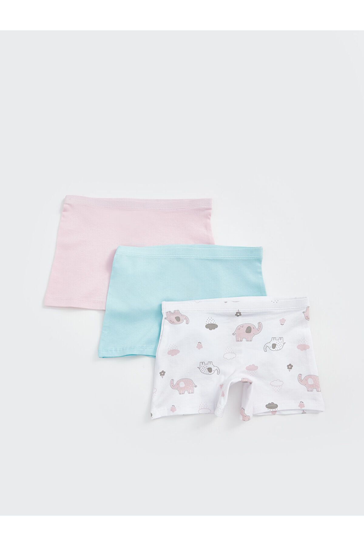 LC Waikiki Beli Lastikli Baskılı Kız Bebek Boxer 3'lü