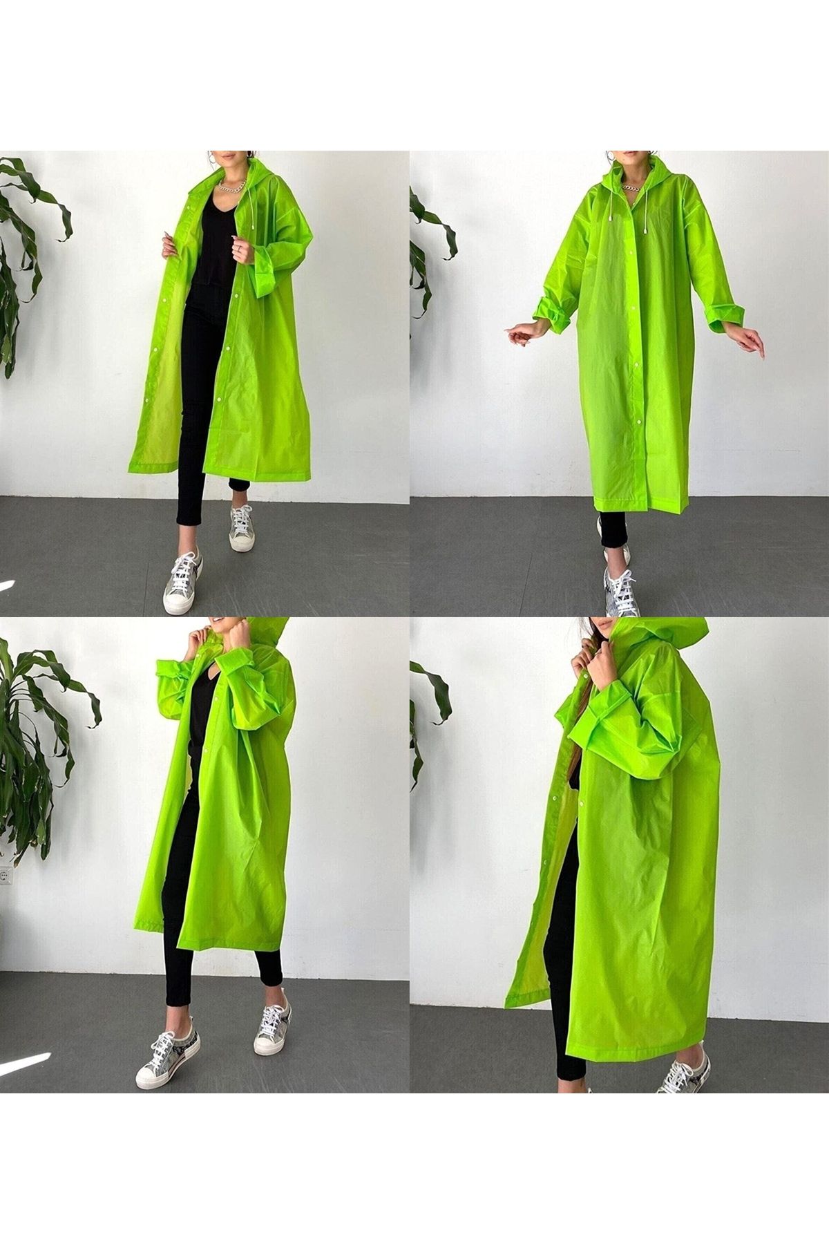 Boldy-Unisex Oversize Raincoat - with Door - Snap - Raincoat 3