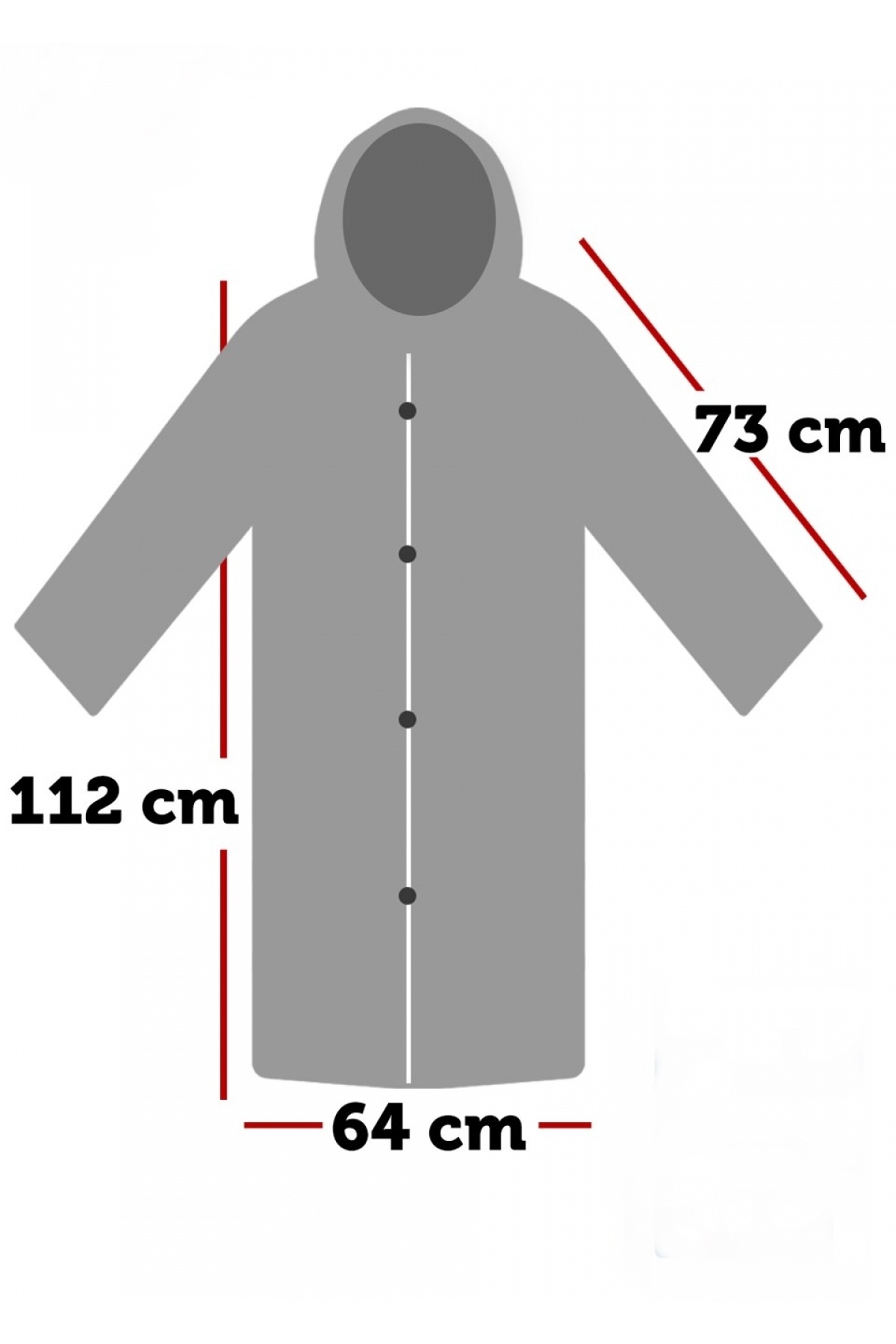 Boldy-Unisex Oversize Raincoat - with Door - Snap - Raincoat 8