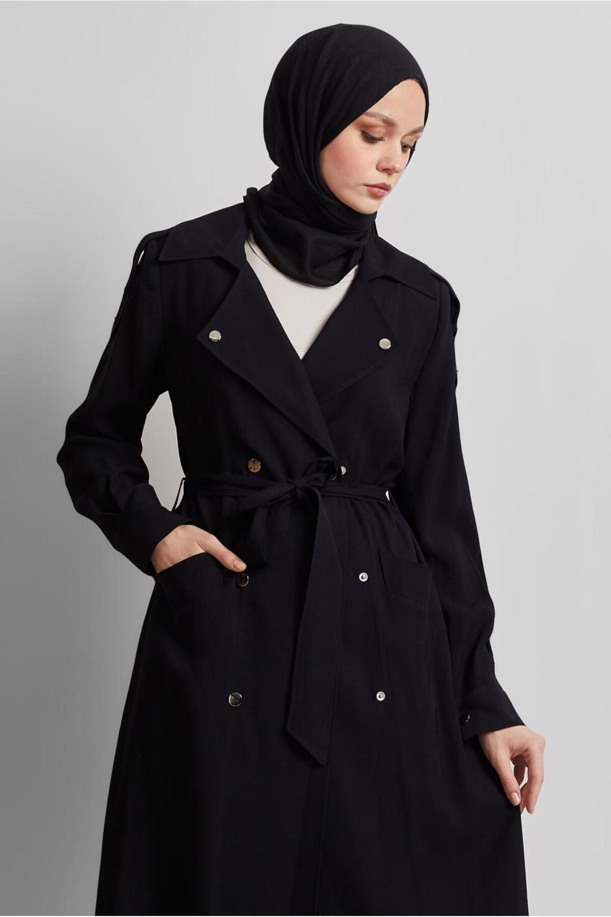 مانتو ترنچ کمربند 10955 Alvina