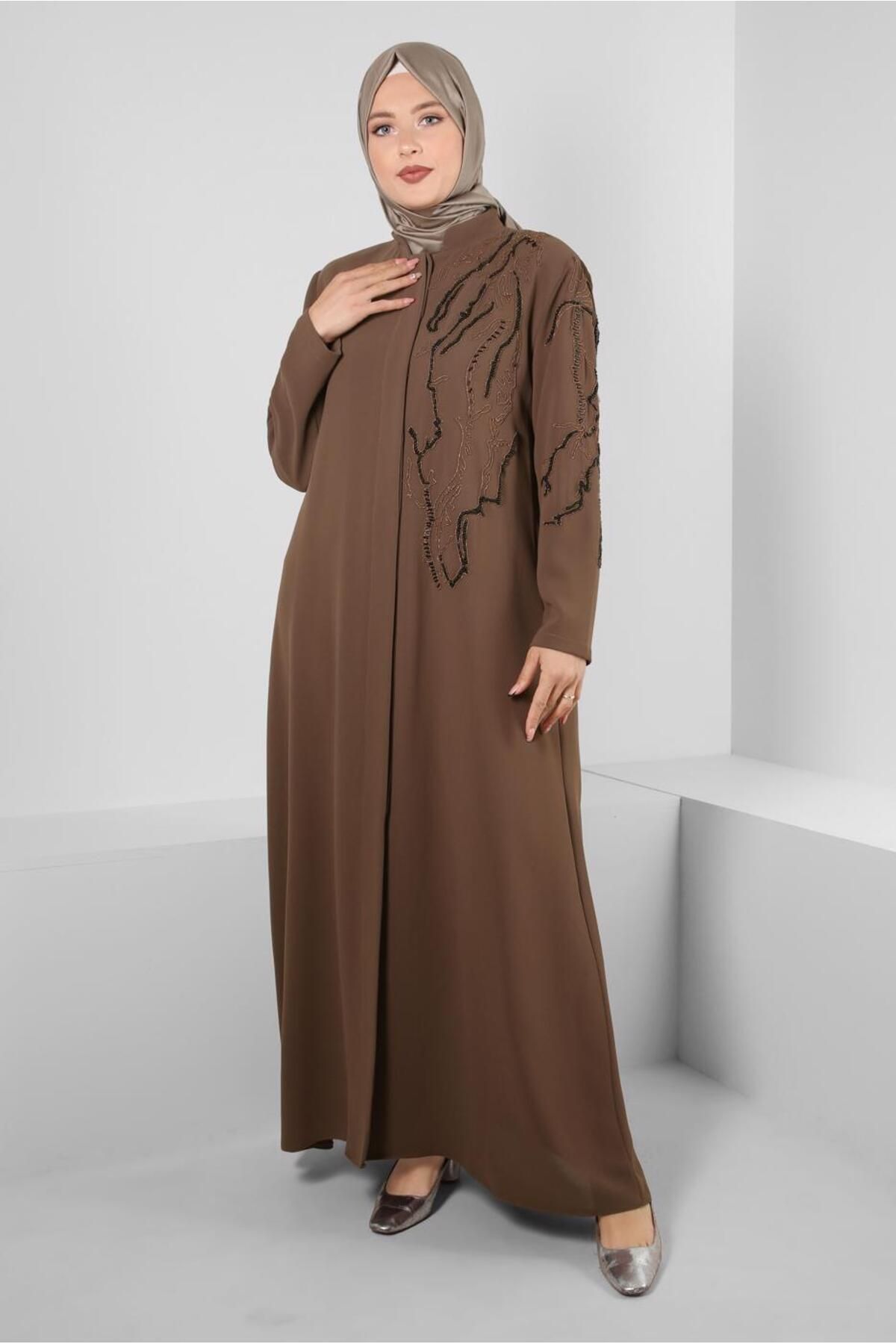 مانتو جیبی مهره دوزی 10735 Alvina