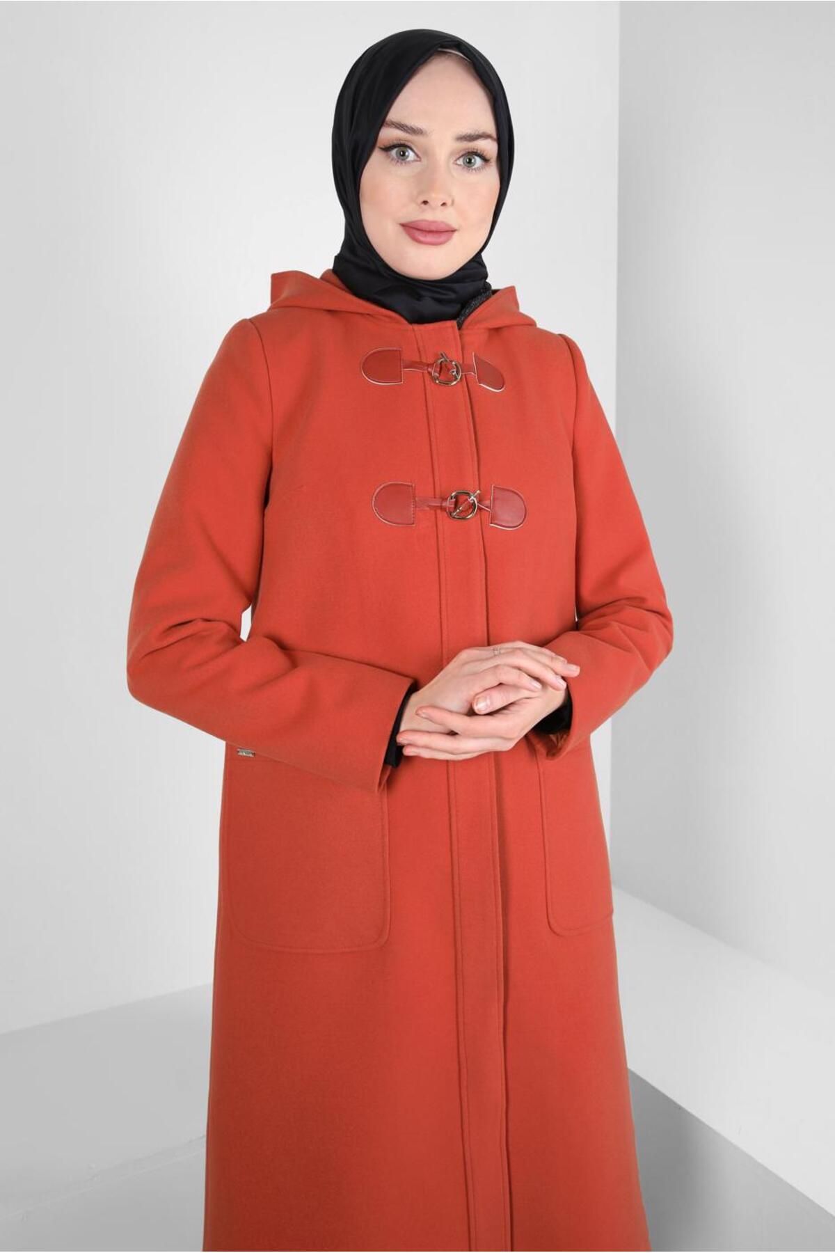 مانتو کلاه دار 90455 Alvina