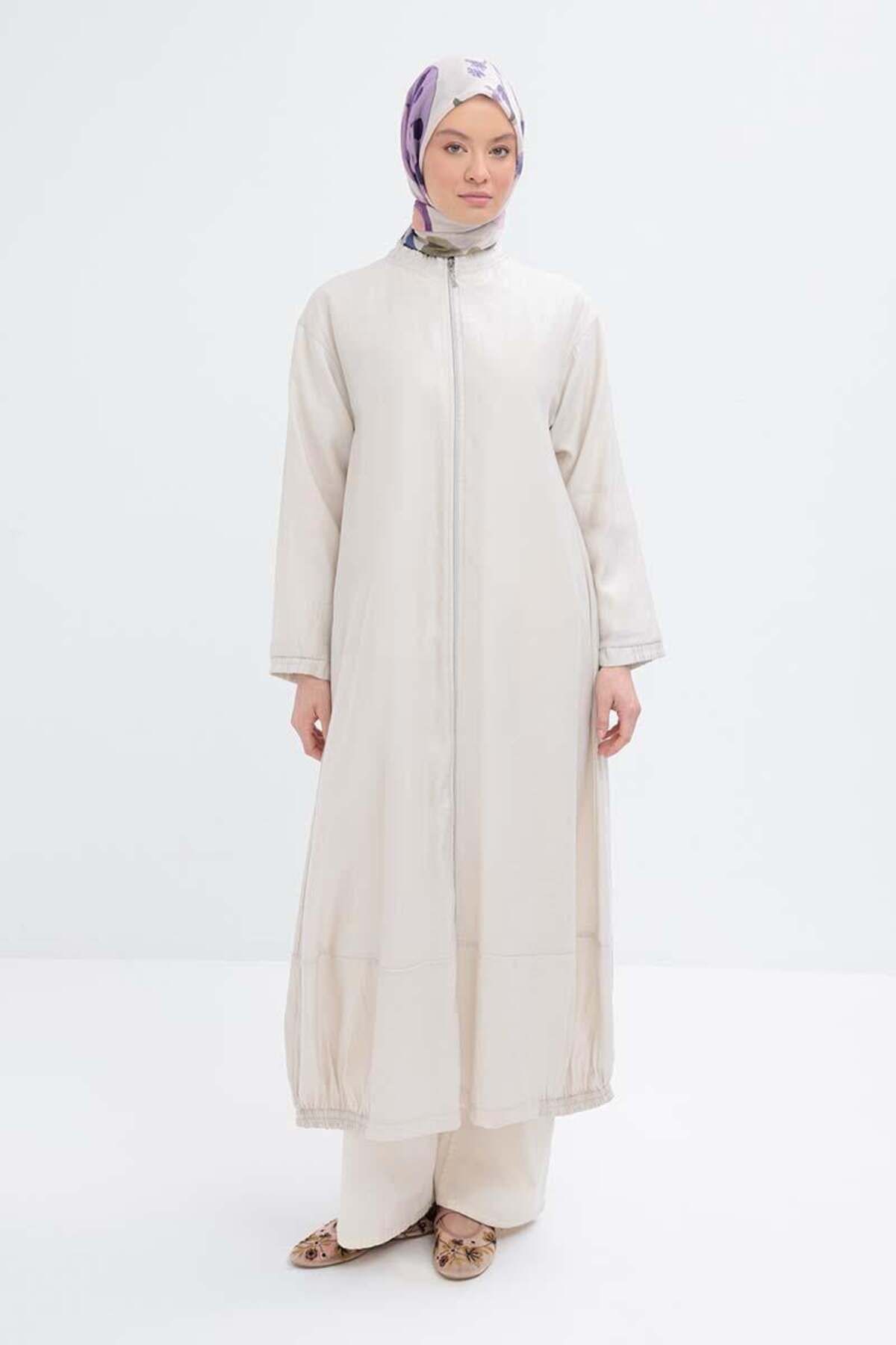 ALLDAY-Stone-Skirt Zippered Ferace with Elasticized Hem 2