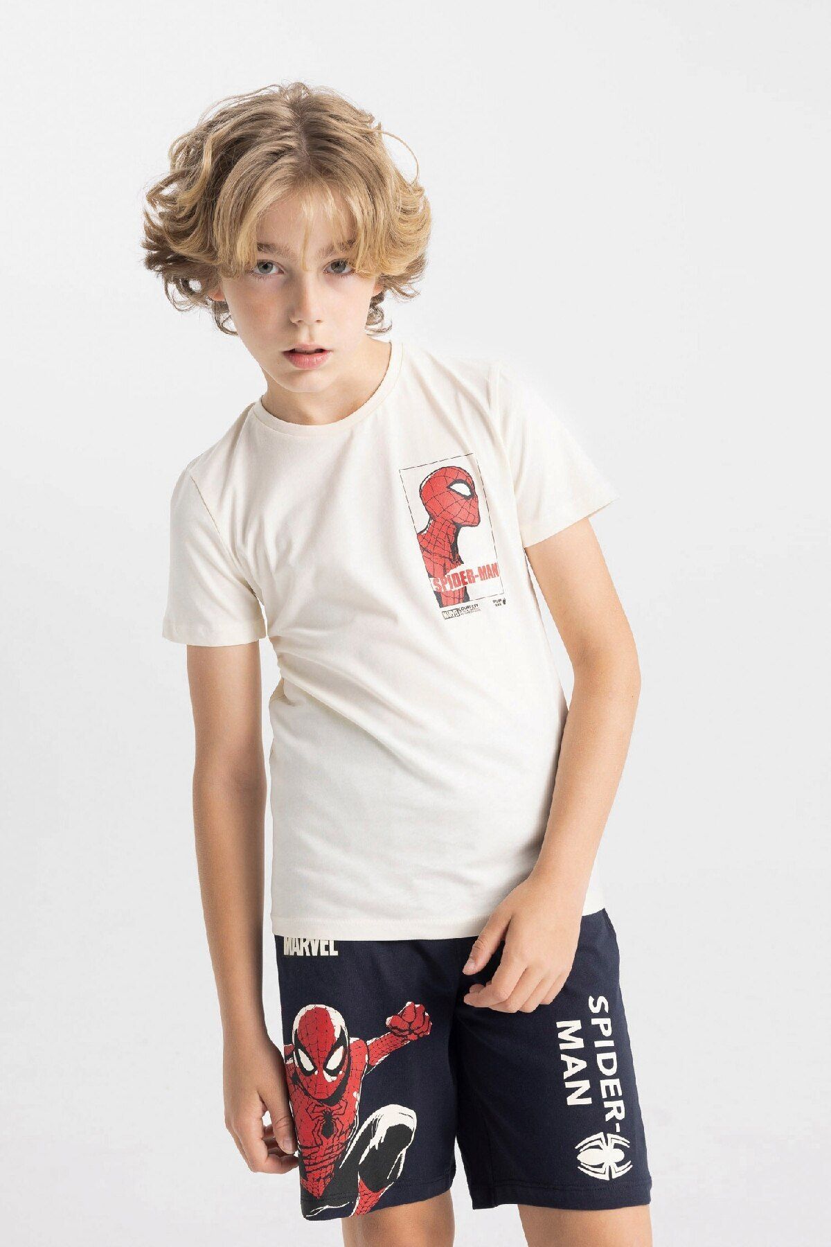 DeFacto-Marvel Spiderman Pyjama-Set für Jungen – Kurzarm, C2849a824sm 5