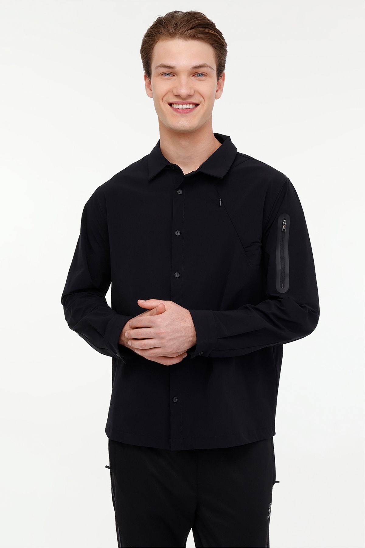 lumberjack-Ανδρικό πουκάμισο ML ZUHN 60ITL522 4PR BLACK 1