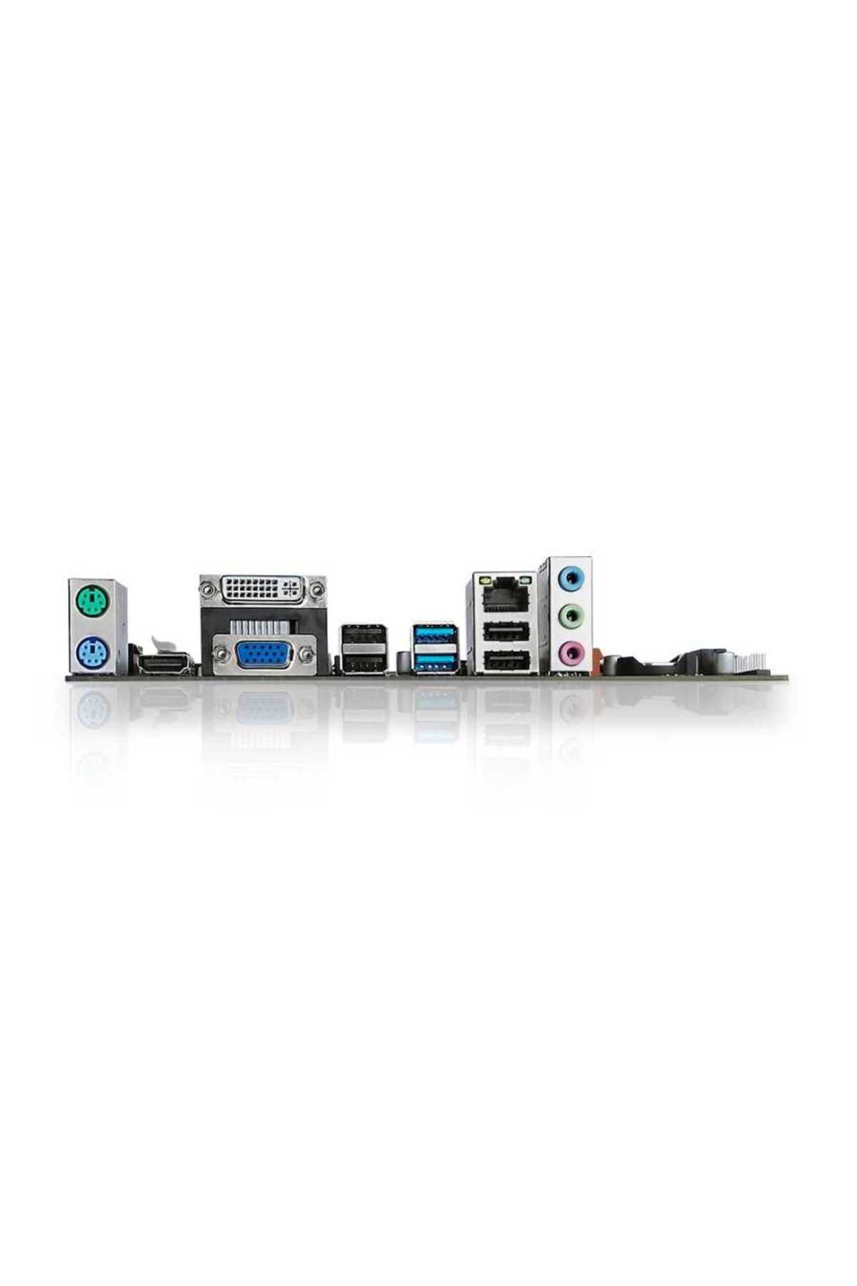 TURBOX-B85(H81) Sata.M2 Ddr3 1600Mhz USB 3.0 Vga HDMI Audio Lan 1150P 4.Gen Unboxed Motherboard 2