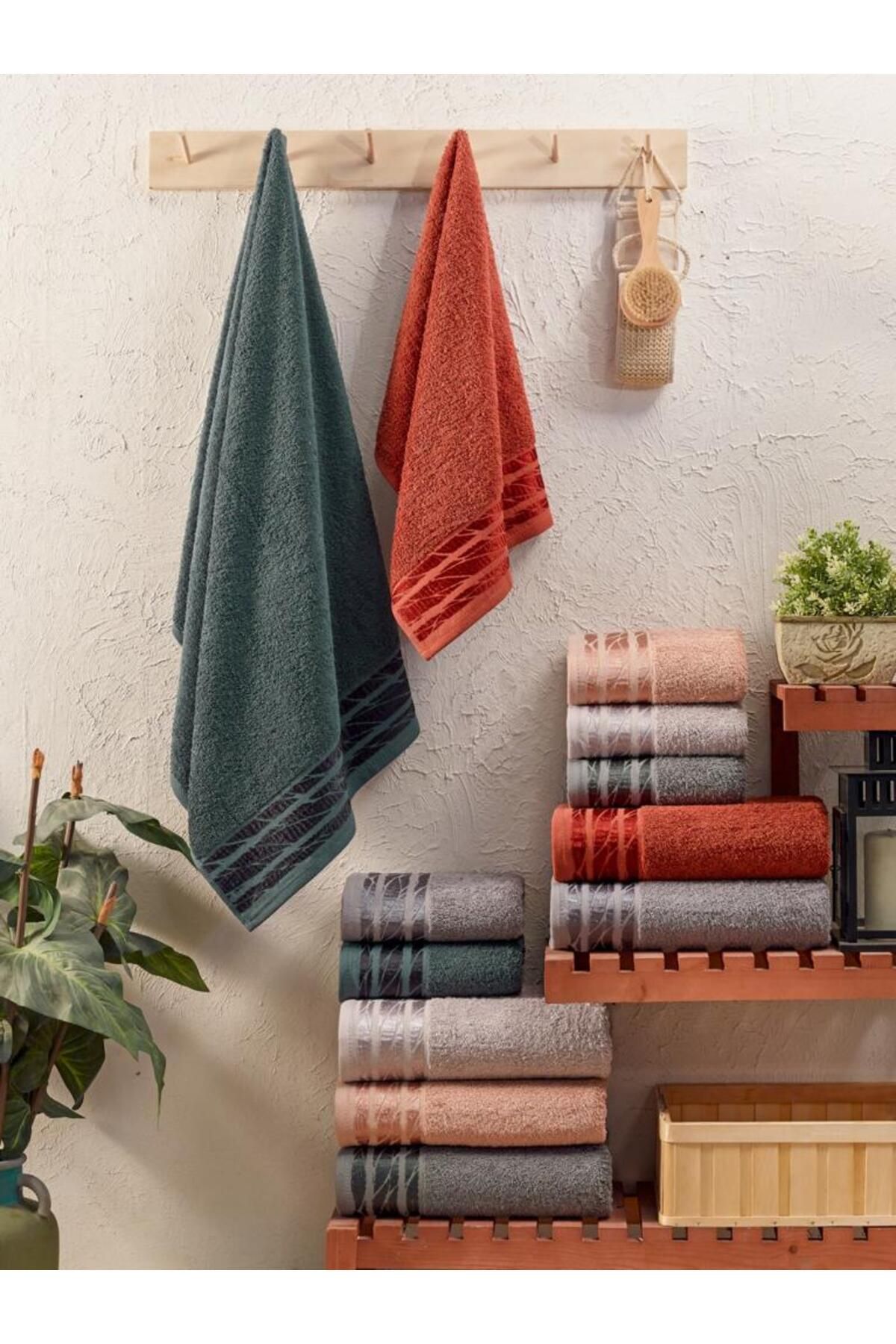 Şıkel-Cotton 6 Pack Hand-face Towel 50*90 Alya 1