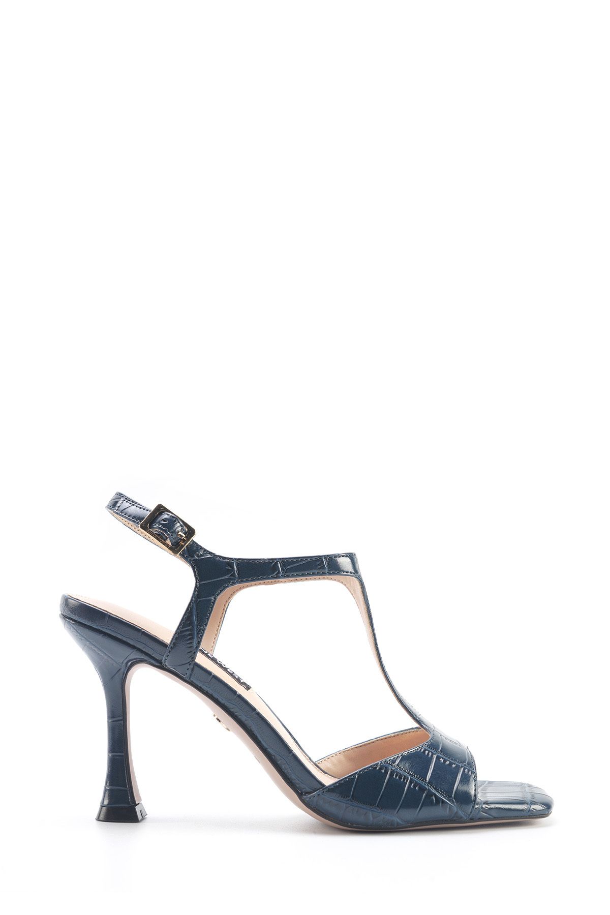 صندل پاشنه دار زنانه آبی سرمه ای MIOR 5FX Nine West