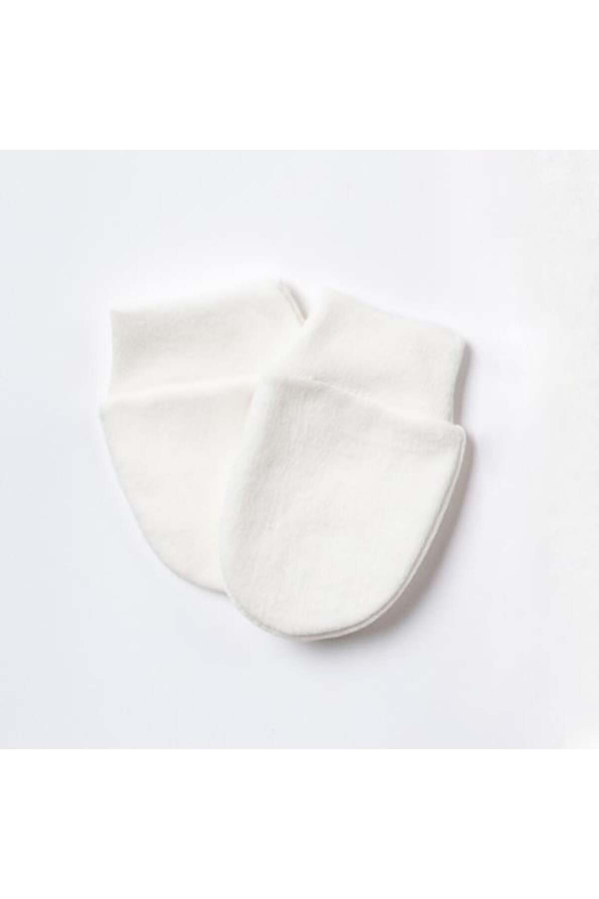 Necix's Kolej Yaka Çıtçıtlı Şapkalı Eldivenli Üçlü Tulum Beyaz fotoğrafı 4 (önizleme)