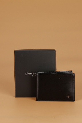 Pierre Cardin 075 Hakiki Deri Erkek Cüzdan Kartlık Analin Siyah