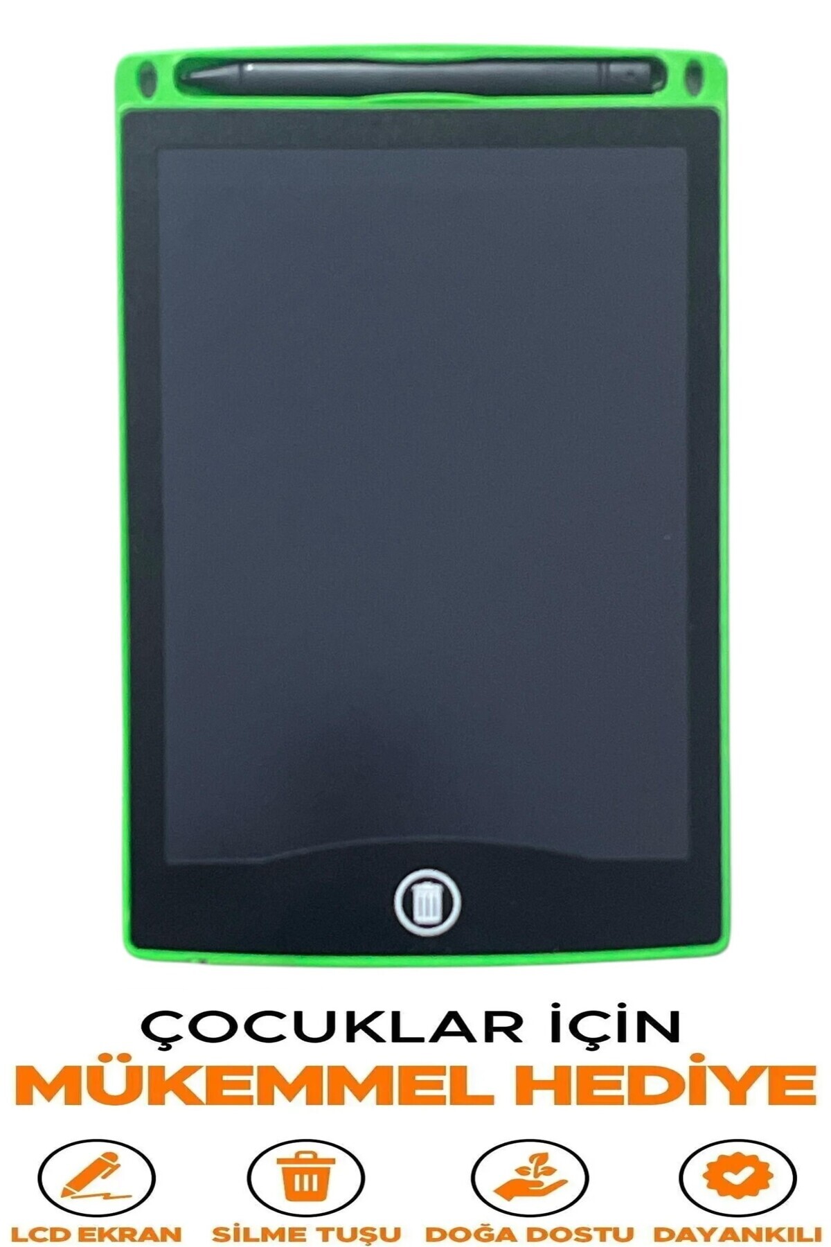 Kenko Dijital Yazı Tableti Lcd Ekranlı Kalemli Çizim Tahtası 8.5'' inch Yeşil Renk