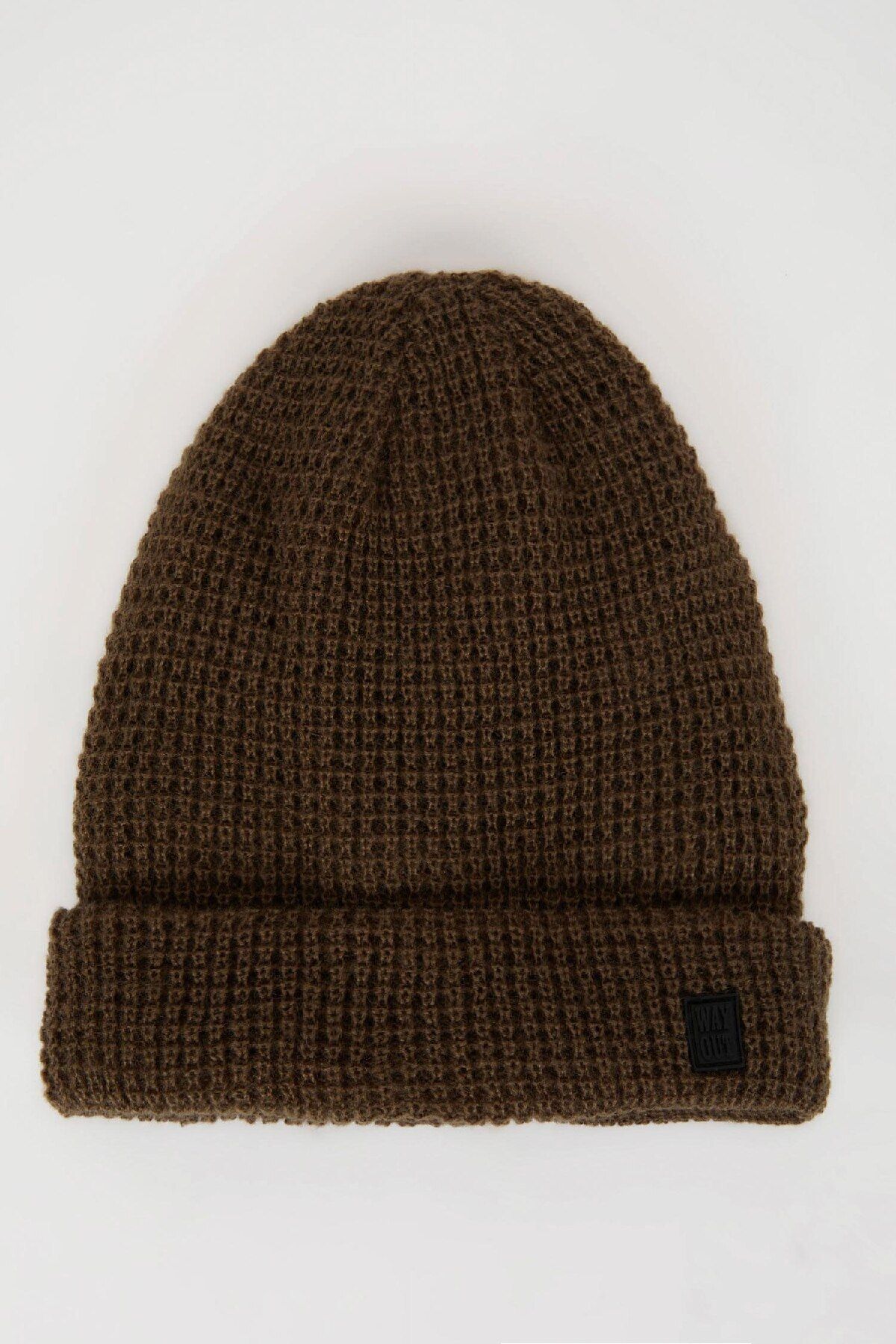 DeFacto-Men's Label Printed Beanie with Fleece Inside C7140Ax24Wn 2