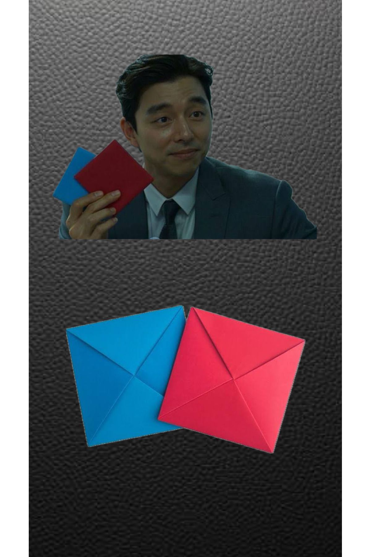 Squid Game-2Pcs Game-5Taash Gonggi - Ddakji Card Game. With Key Ring and 5 Invitation Cards as Gift 2