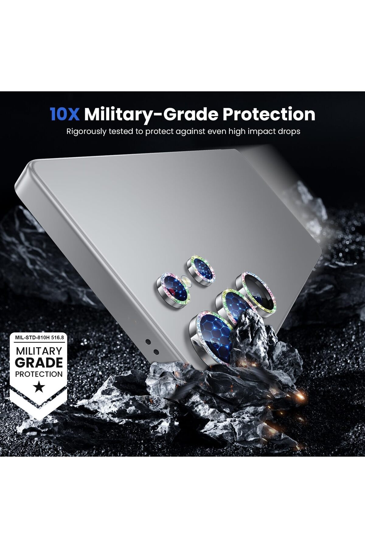 AWH-Camera Lens Protector for Samsung Galaxy S25 Ultra, 9H Shatterproof Glass 4