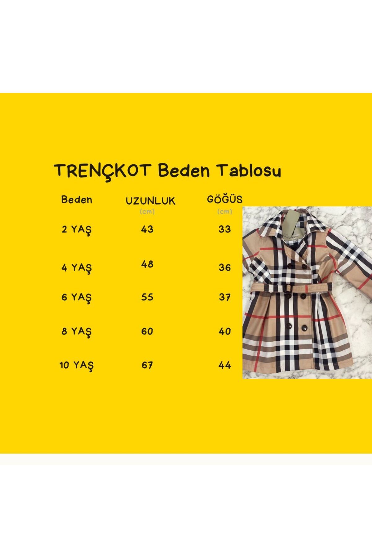 HÇ Hülya Çelik KİDSWEAR 2018-Girl's Checked Trench Coat Raincoat Waterproof Silk Satin Lined 5