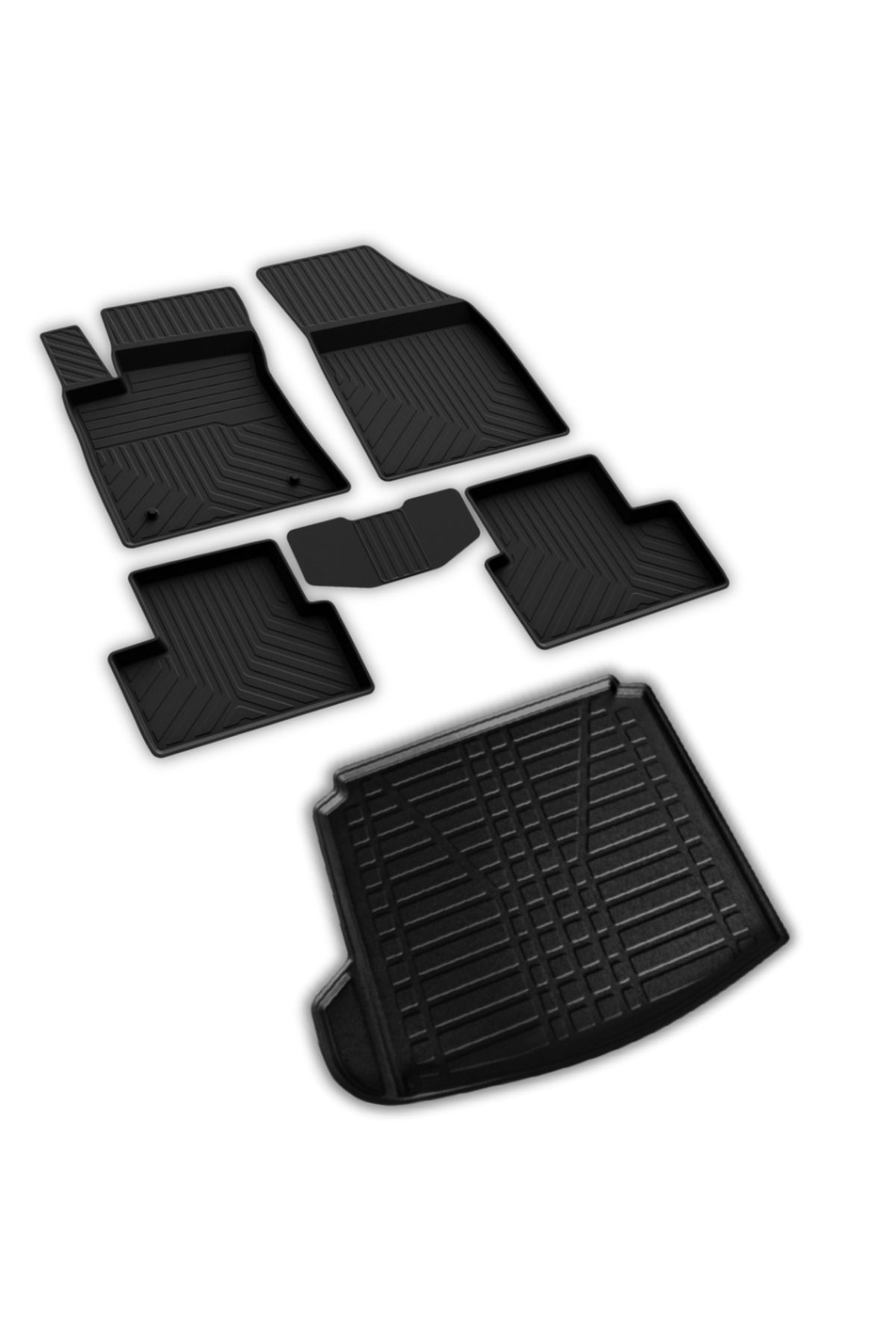ferrous autoaccessories Renault Megane 4 Sedan Ferrous 4D Paspas ve Sol Kulaklı 3D Bagaj Havuzu 2016 ve Üstü