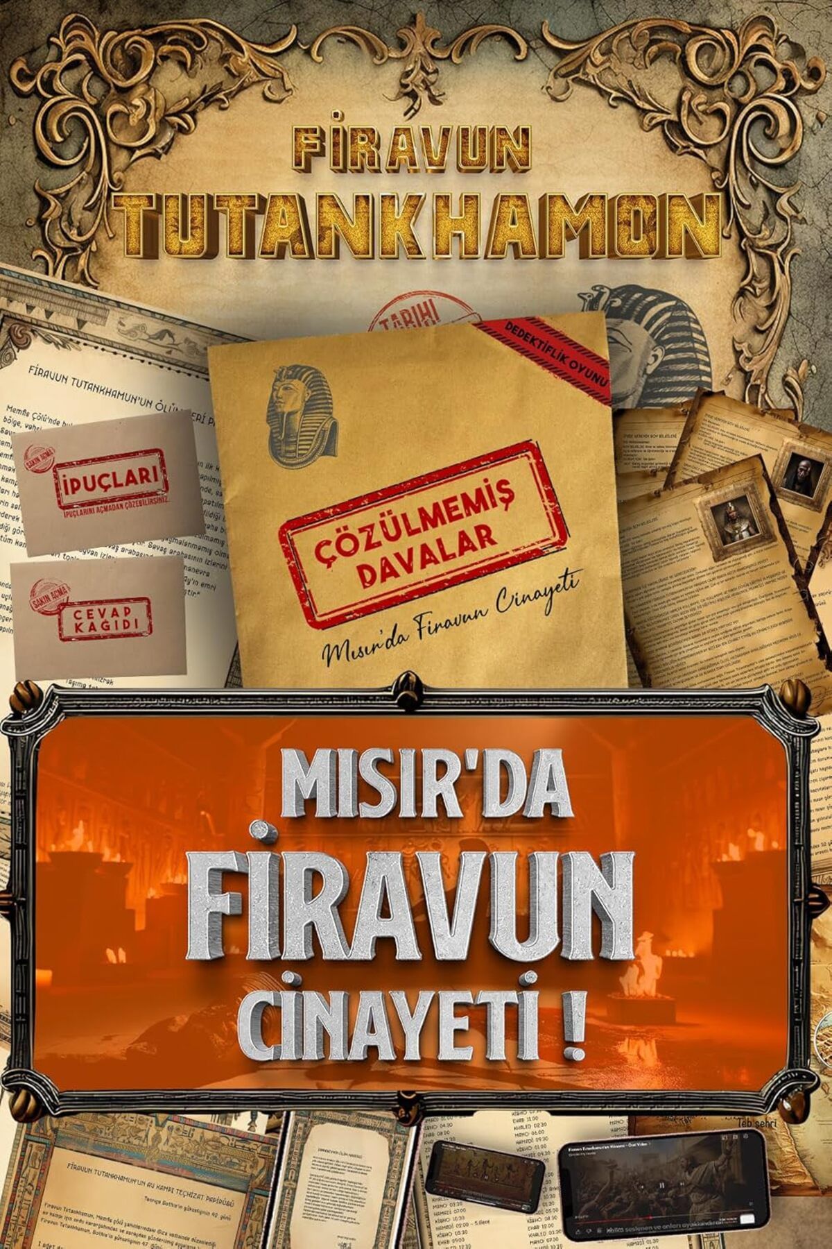 STOREMAX ysstorex Davalar Dedektiflik Suç Çözümleme Oyunu Firavun Tutankhamon Dosyası - Gizem Bulmaca Ci