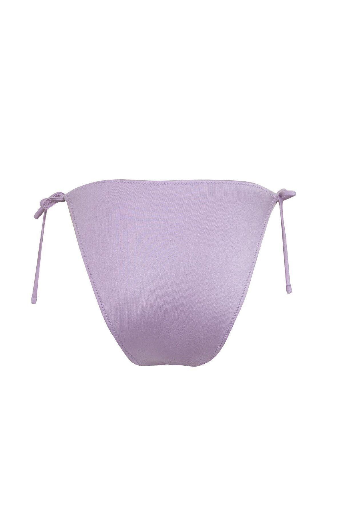 DeFacto-Regular Fit Patterned Lace Bikini Bottom-Fall in Love C4424Ax24Hs 2