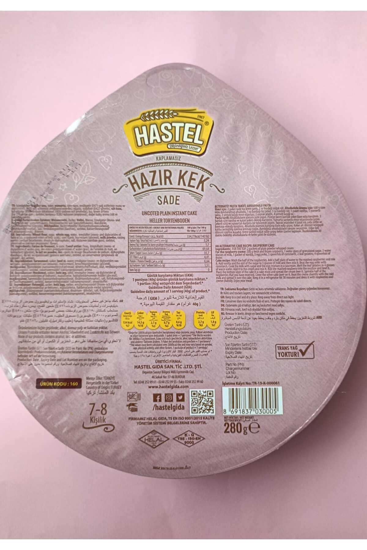 Hastel PASTA KEKİ SADE 280 gr