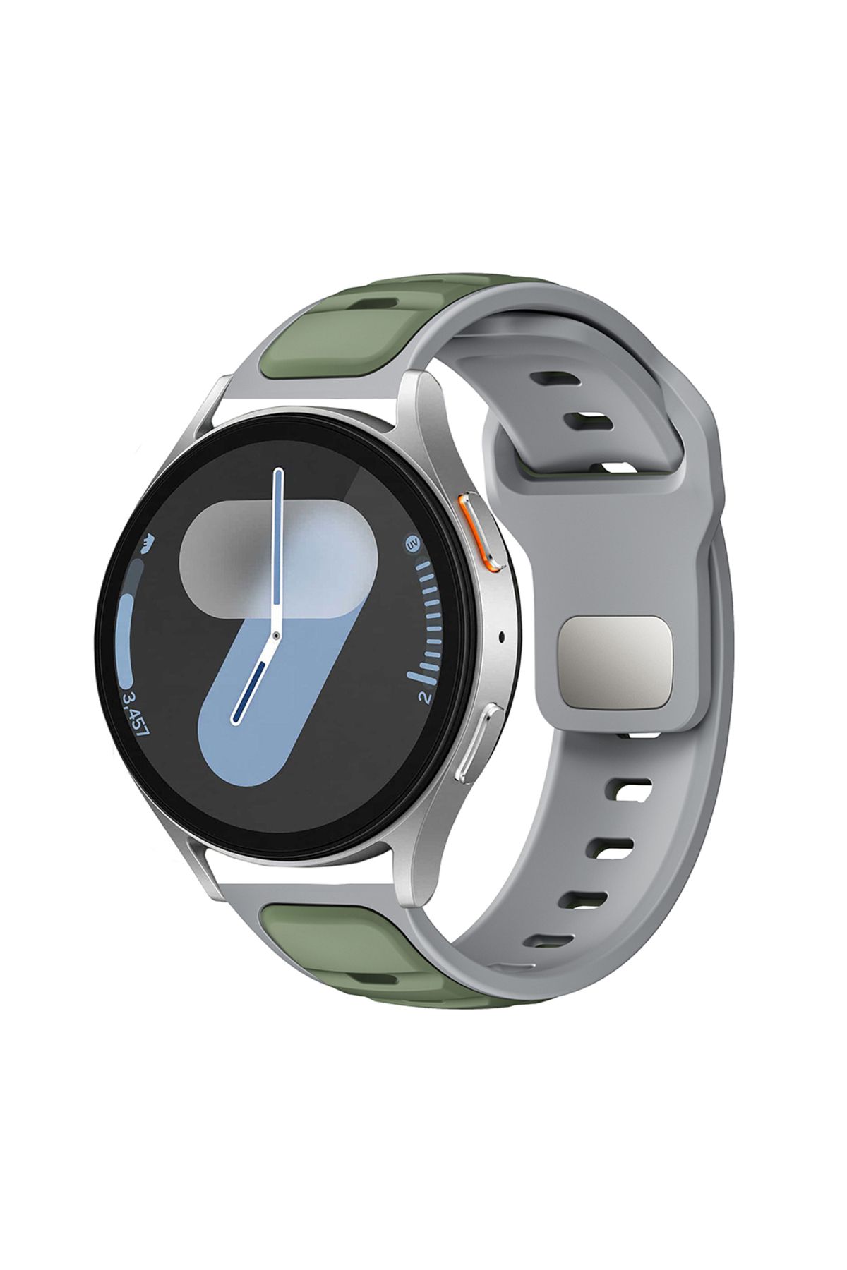 cepteaksesuar Amazfit Pace CPT KRD-135 22mm Silikon Kordon Strap Kayış - Açık Yeşil-Gri