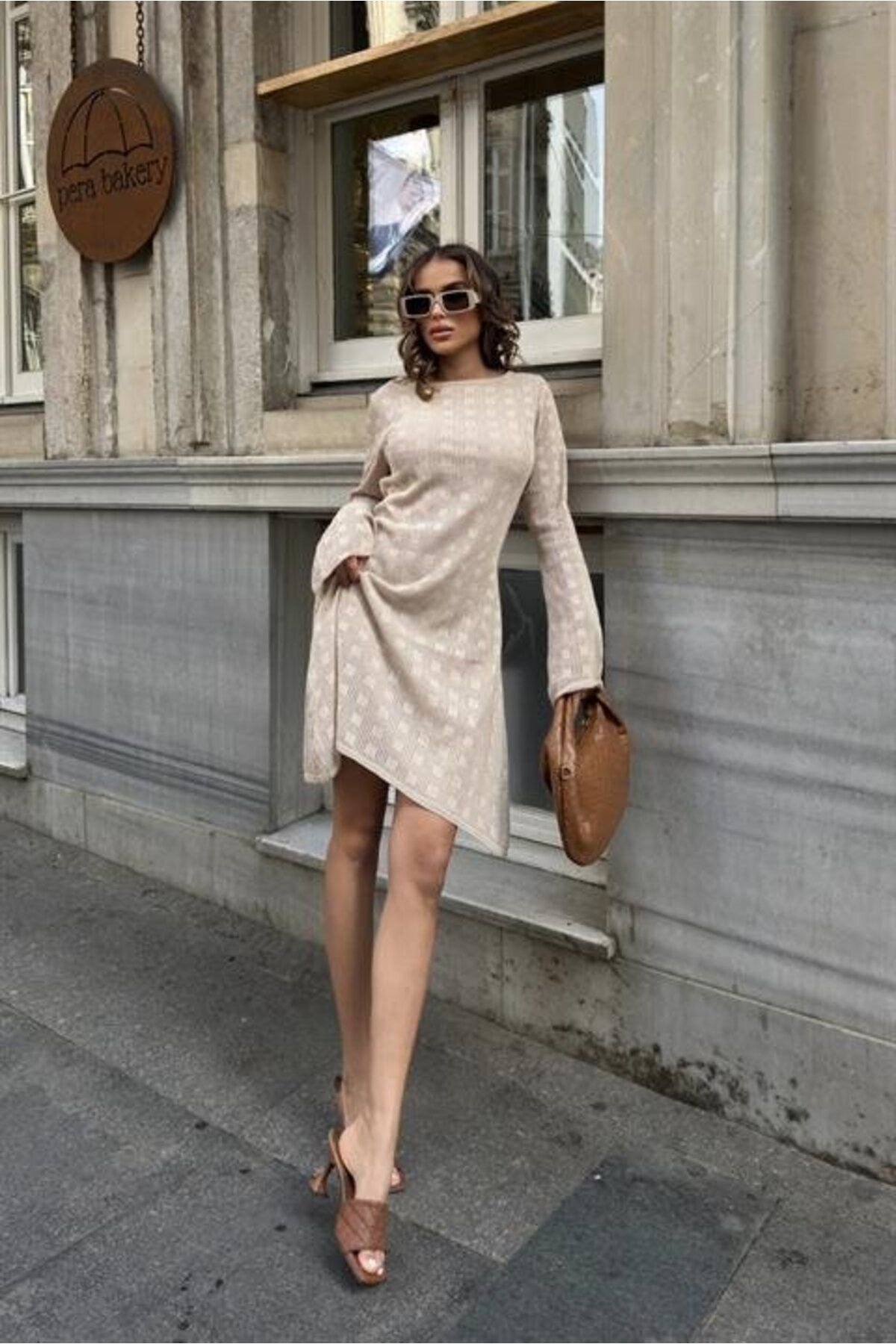 Kokosh moda Chloe Ajurlu Sırt Dekolte Elbise 2760