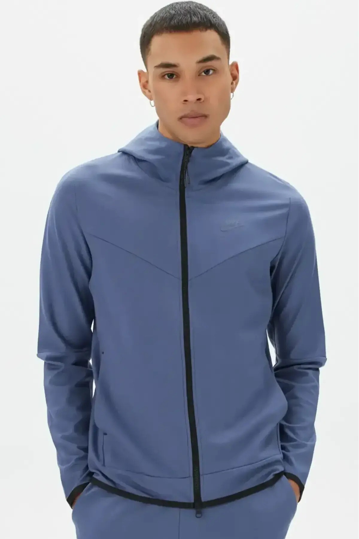 سویشرت آبی مردانه سبک وزن تمام زیپ Tech Fleece نایکی سویشرت اسپرت Nike