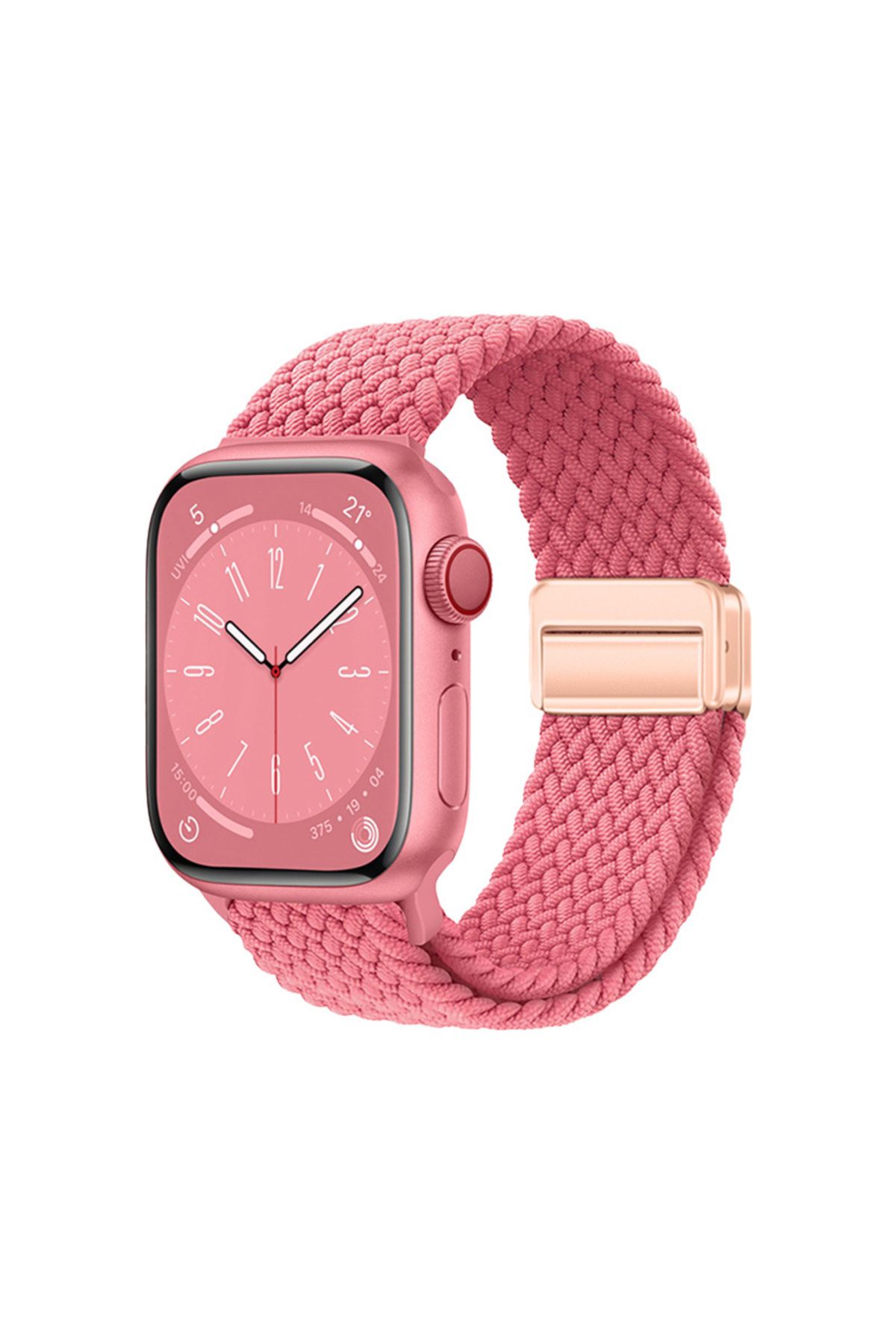 System Com Watch 40mm SYS KRD-134 Örgü Tasarımlı Hasır Kordon Strap Kayış - Pembe