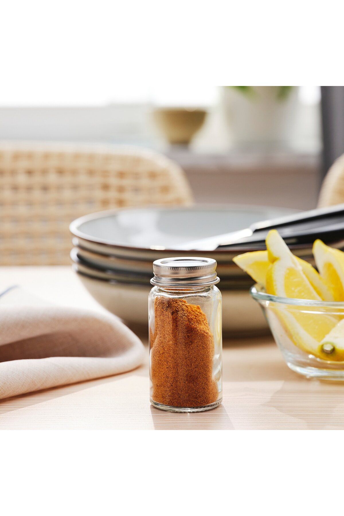 IKEA-Guldfisk Spice Jar 6 Cl – Clear Glass & Stainless Steel, 8x4 Cm 4