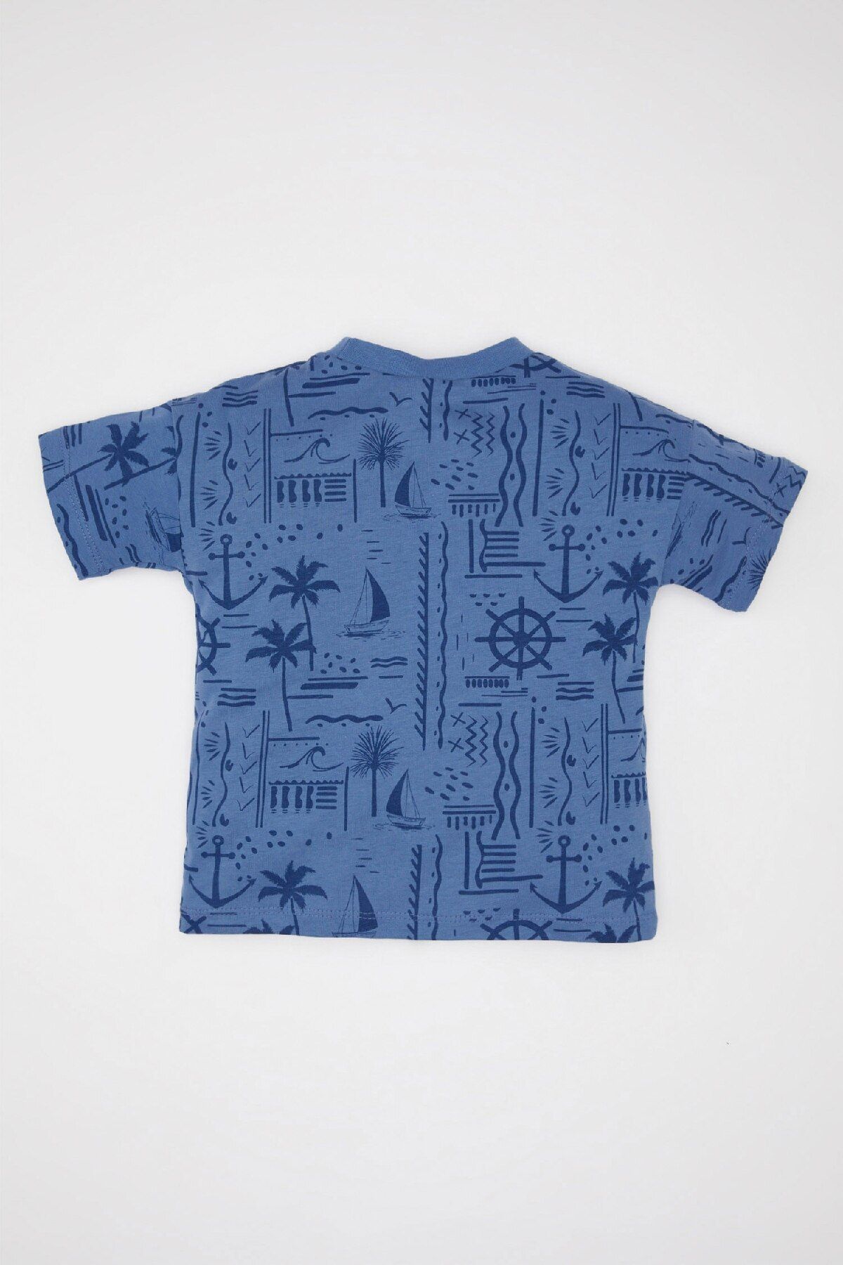 DeFacto-Baby Boy Palm Pattern Short Sleeve T-shirt C9368A524SM 4