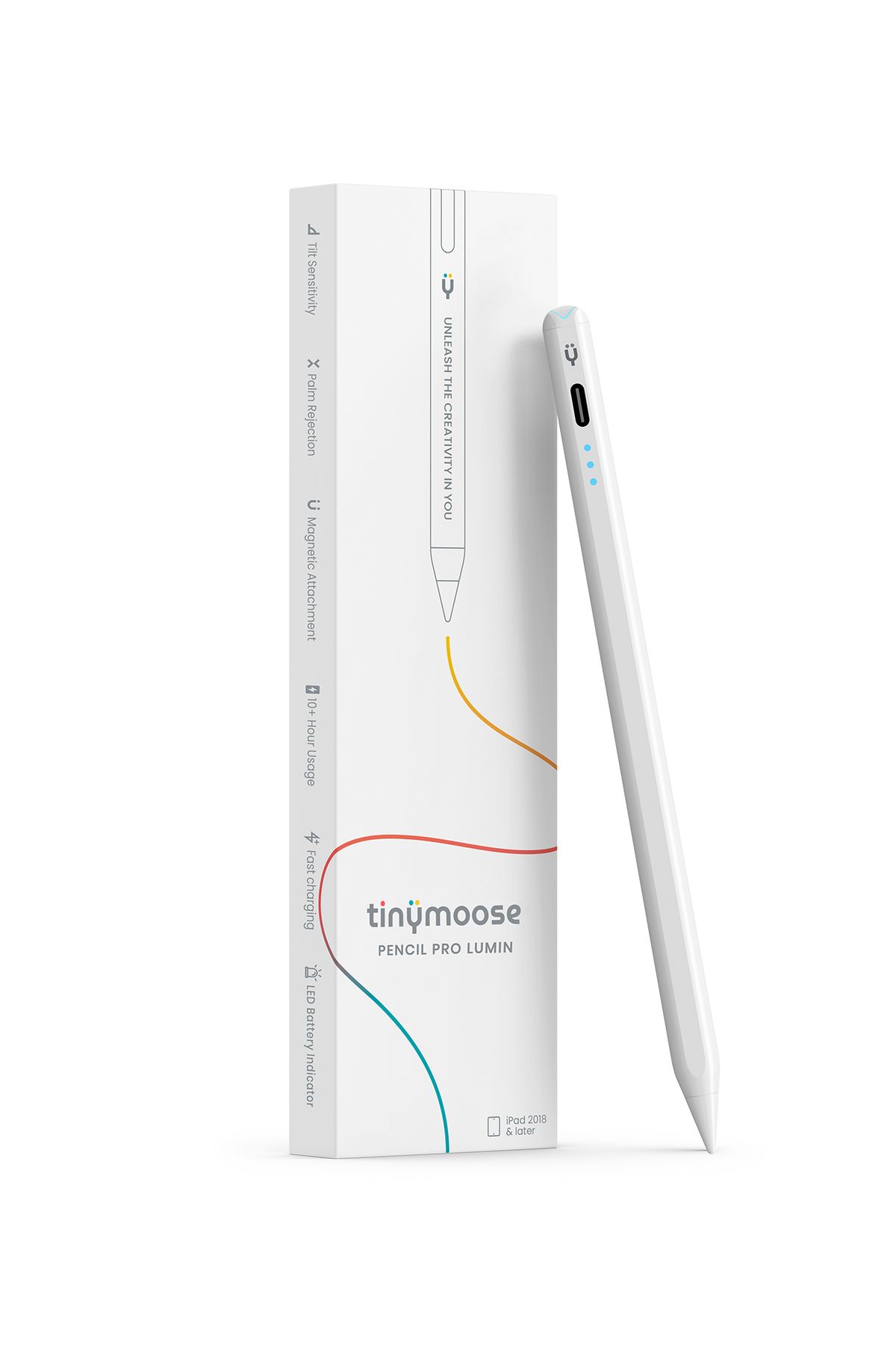 Tinymoose-Pencil Pro Lumin – 3 LED Battery Indicator, USB-C Charging, Palm Rejection - iPad 2018 and above 1