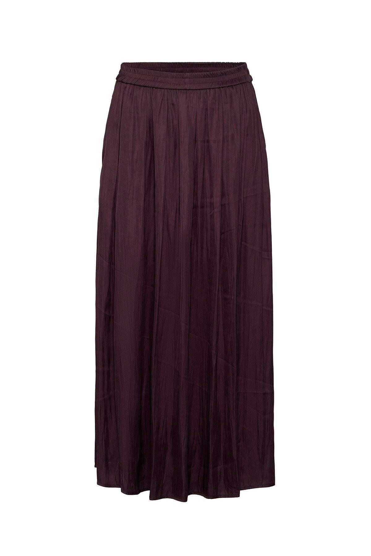 Antioch-Burgundy Long Draped Pleated Women's Skirt 5