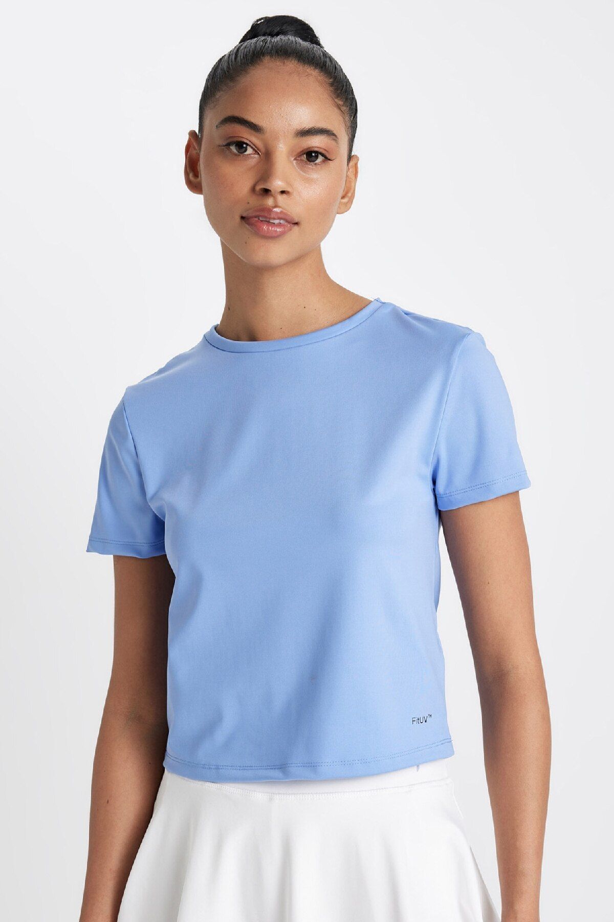 DeFacto Koszulka Sportowa Arma Z Nadrukiem Slim Fit I Okrągłym Dekoltem - C8369ax24hs Kobieta - S